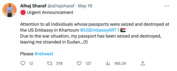 US authorities shred Sudanese passports without informing people