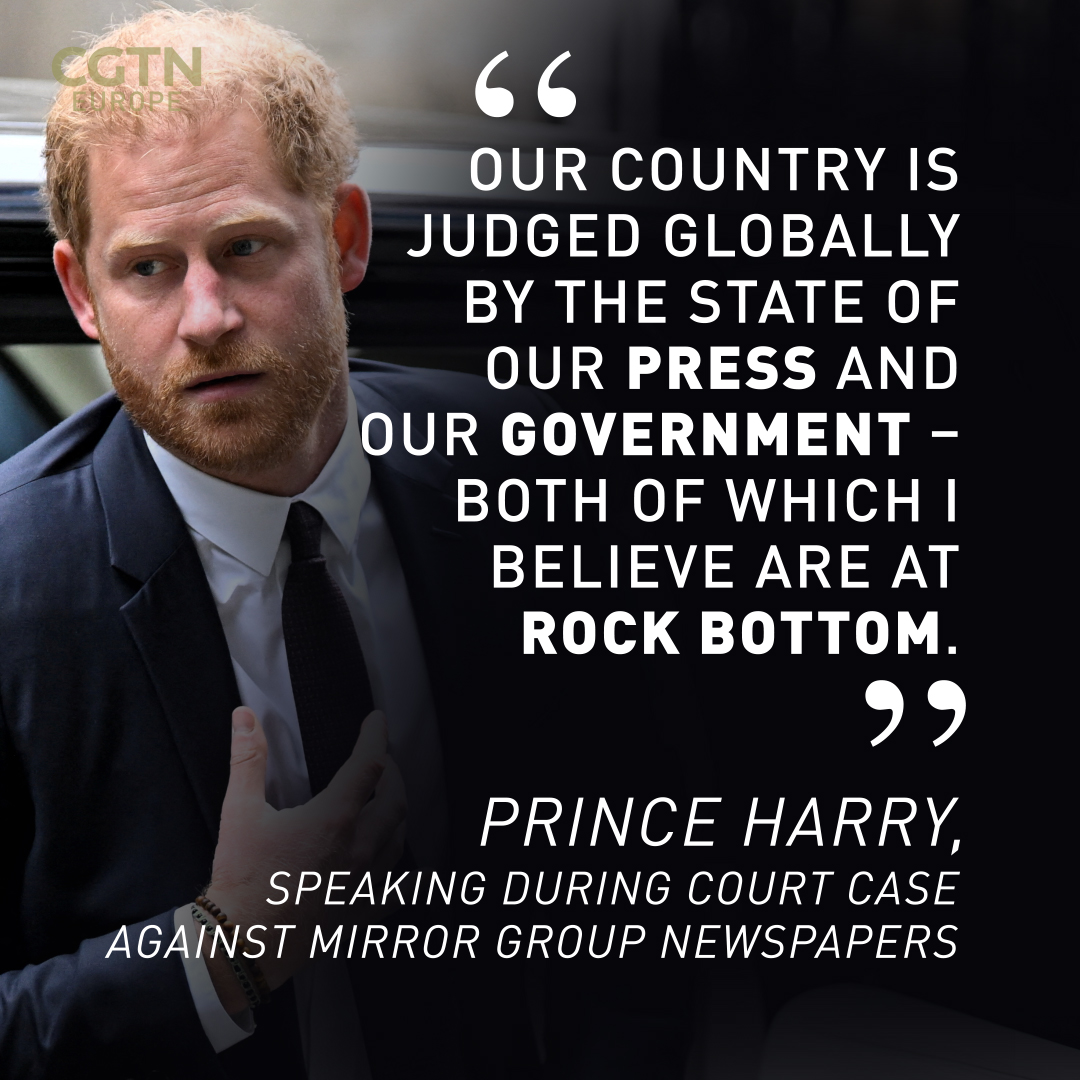 Prince Harry attacks 'vile' UK press in court, accusing newspapers of harming democracy