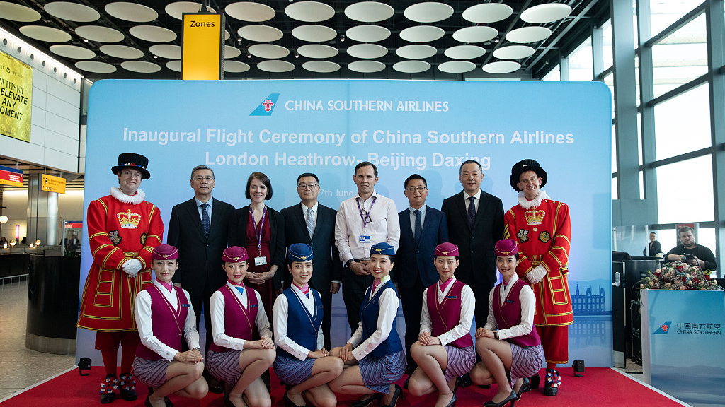 China Southern Airlines has inaugurated a new direct flight service linking London and Beijing. /CFP