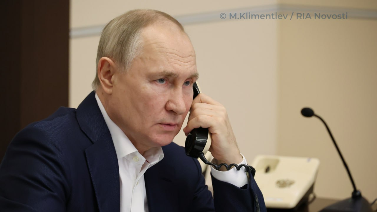 President Vladimir Putin has been speaking to his allies by phone amid the mutiny of Wagner mercenary forces in Russia. /Russian Ministry of Foreign Affairs/via telegram