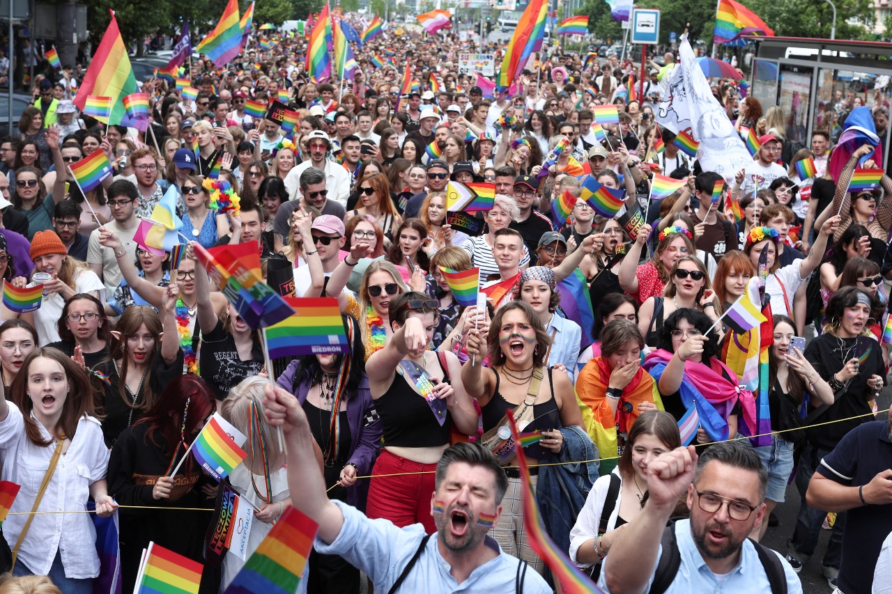 Warsaw's annual LGBT Equality Parade, this year held on June 17, was well attended – but Poland is among the countries where anti-LGBT disinformation is rising. /Kacper Pempel/Reuters