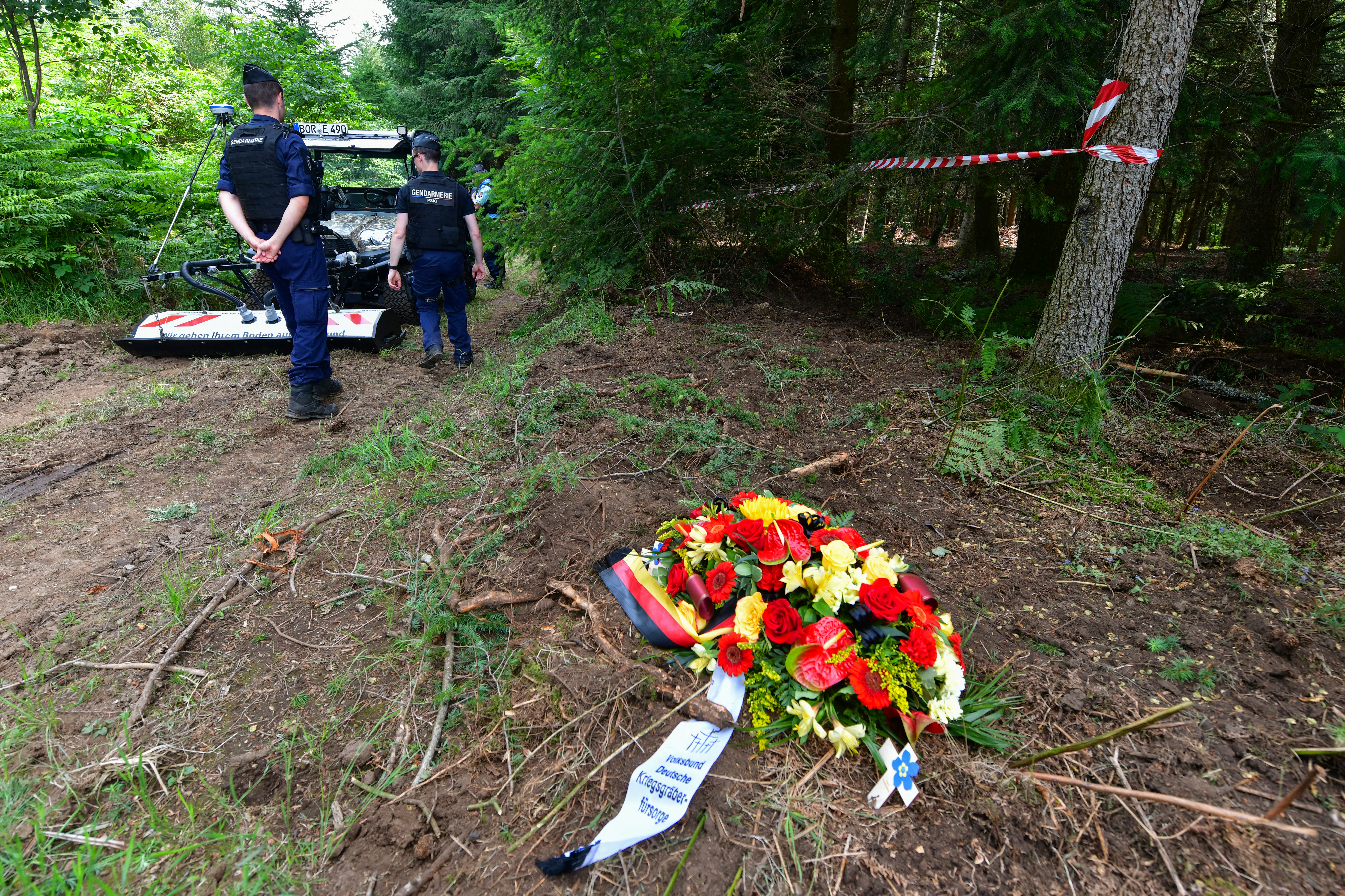 French authorities are searching for the remains of 46 German soldiers executed in the southwestern Correze region on June 12, 1944. /Pascal Lachenaud/AFP