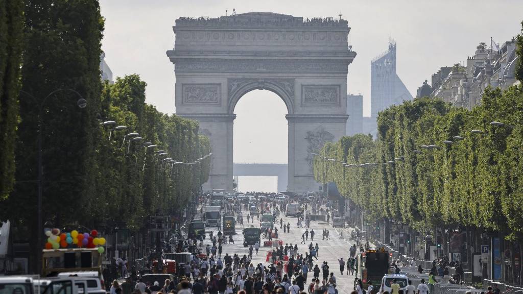 Sunday night in France was relatively calm after a week of riots in cities around the country. /Ludovic Marin/AFP