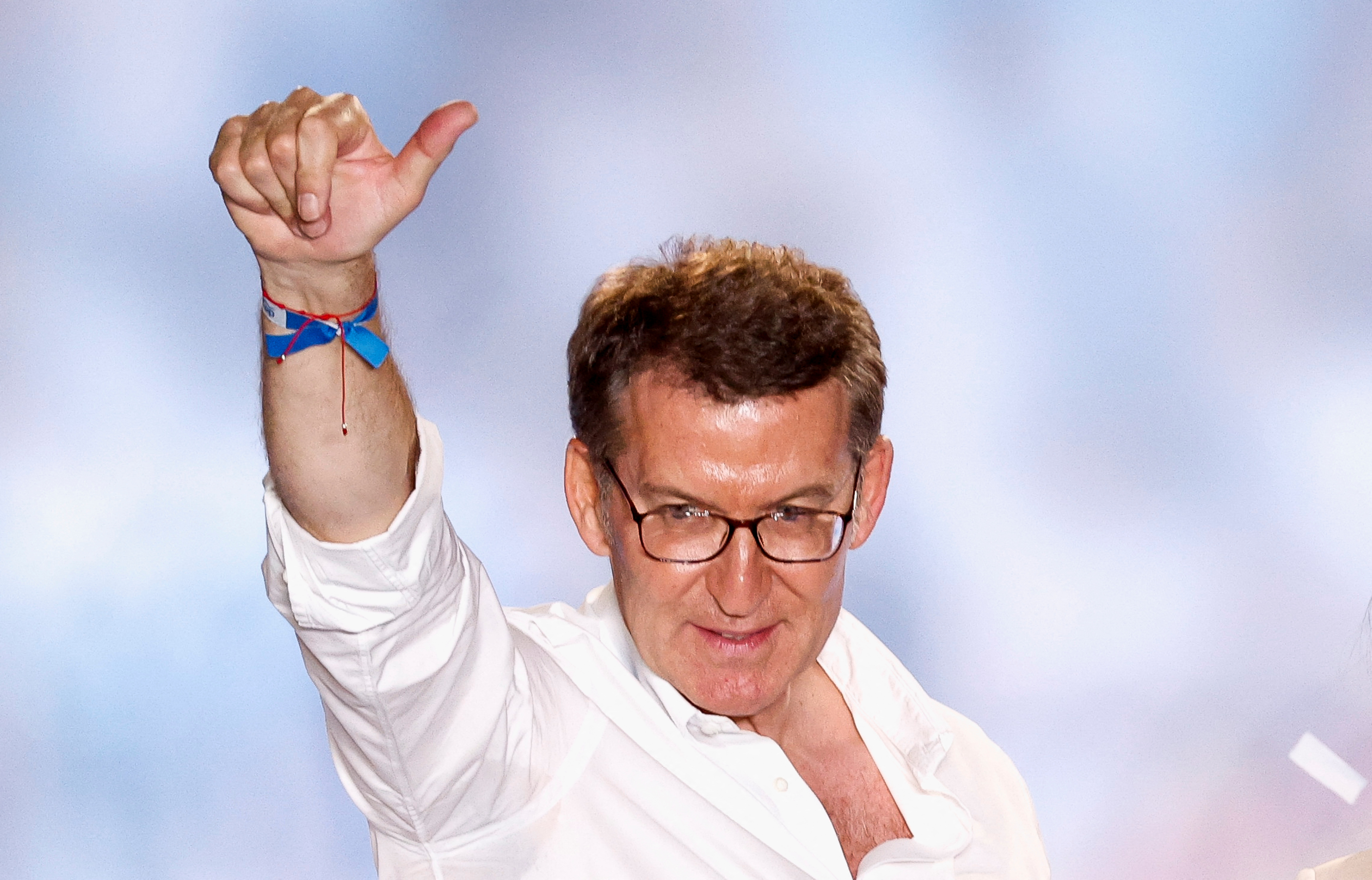 Alberto Nunez Feijóo, leader of Spain's opposition conservative party, has claimed victory in the Spanish election, but without winning the majority needed to take power after an inconclusive vote. /Juan Medina/Reuters