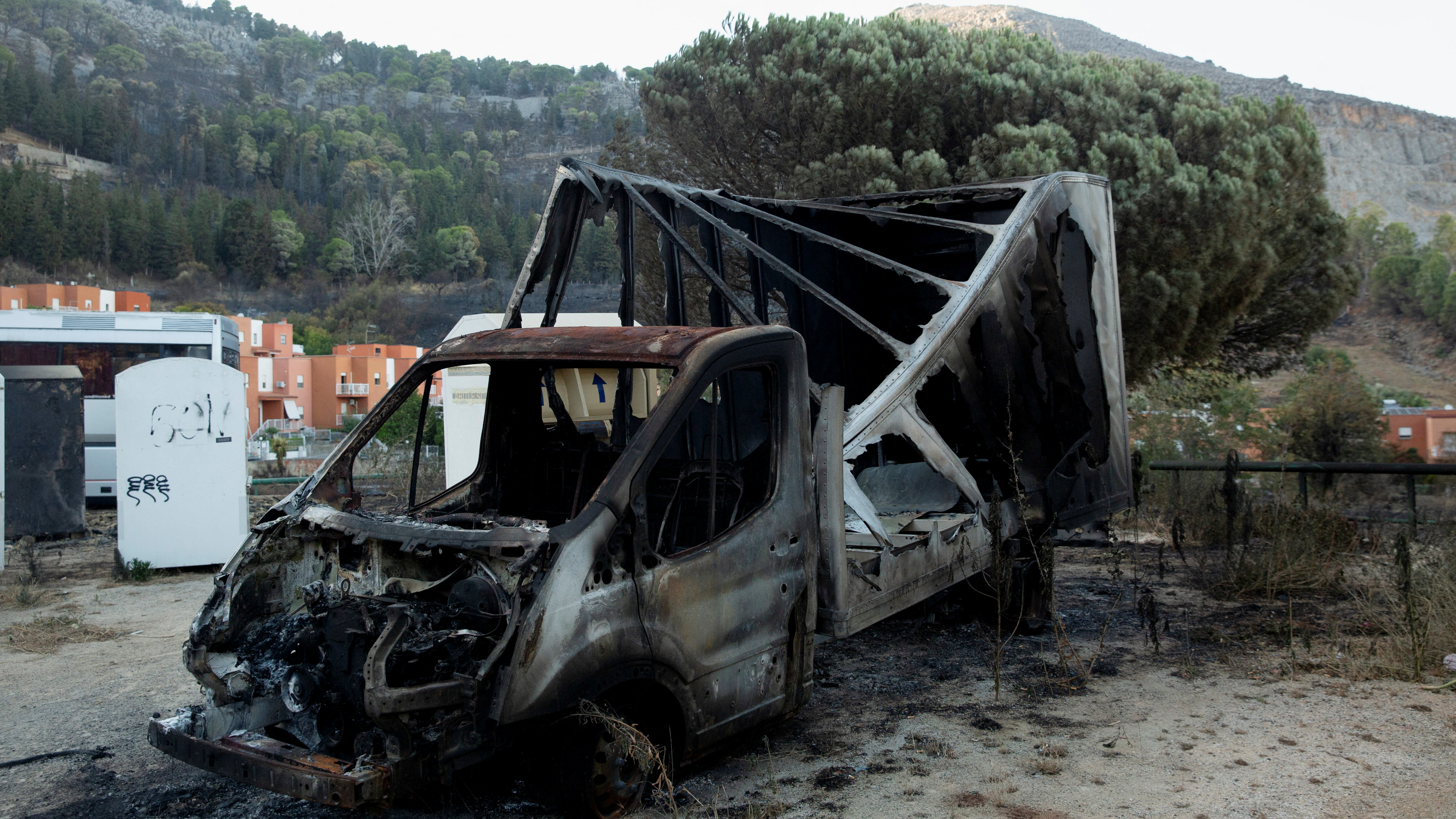 The aftermath of a wildfire in Sicily, Italy./Reuters