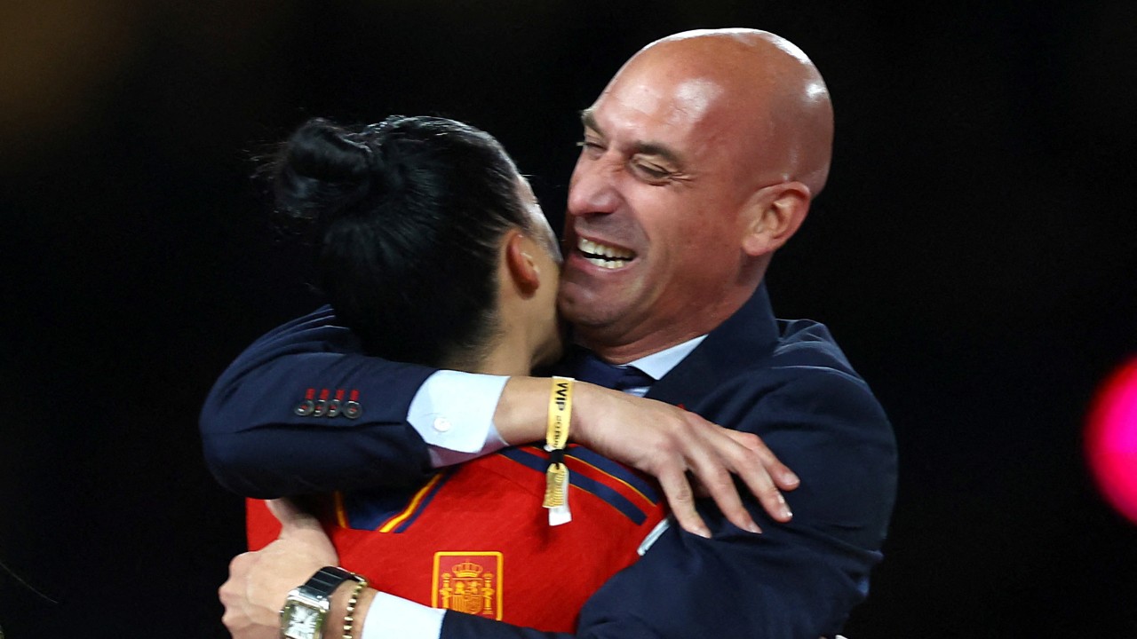 Jennifer Hermoso, with Rubiales after Spain's World Cup victory, insisted the kiss was not consensual / Hannah Mckay/Reuters