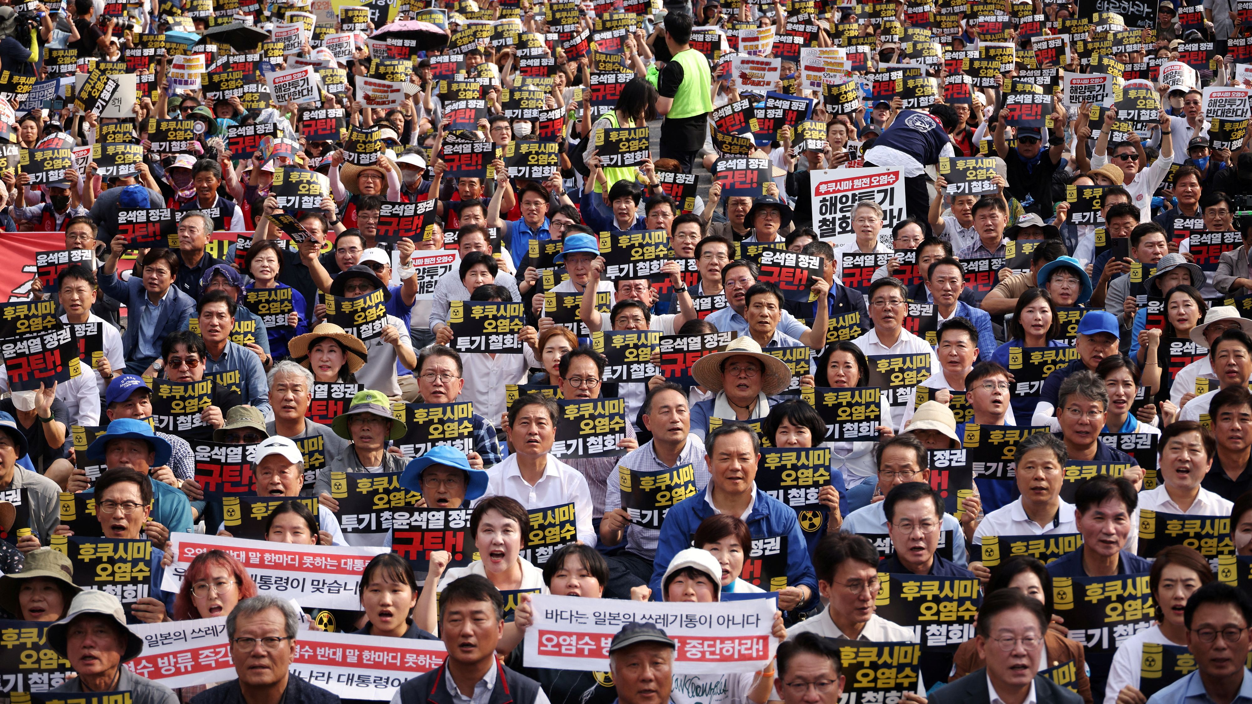  South Korean have been protesting since the water was released in Fukushima./ Kim Hong-Ji/Reuters