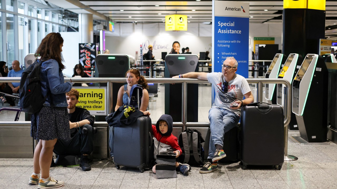 Passengers have been stranded at airports across the UK. /Hollie Adams/Reuters