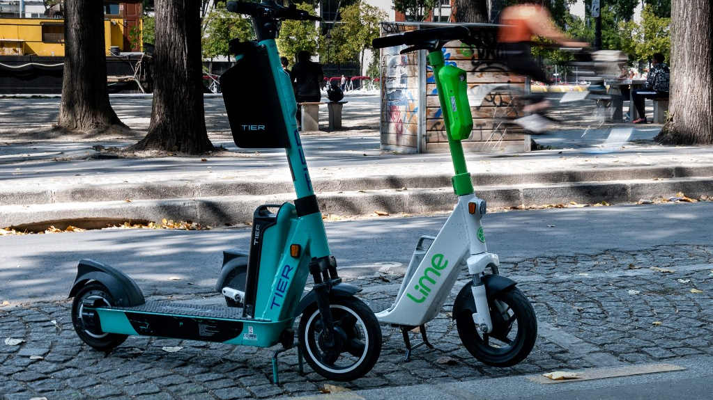 The French capital is the first in Europe to completely ban the hire scooters from its streets. /AFP