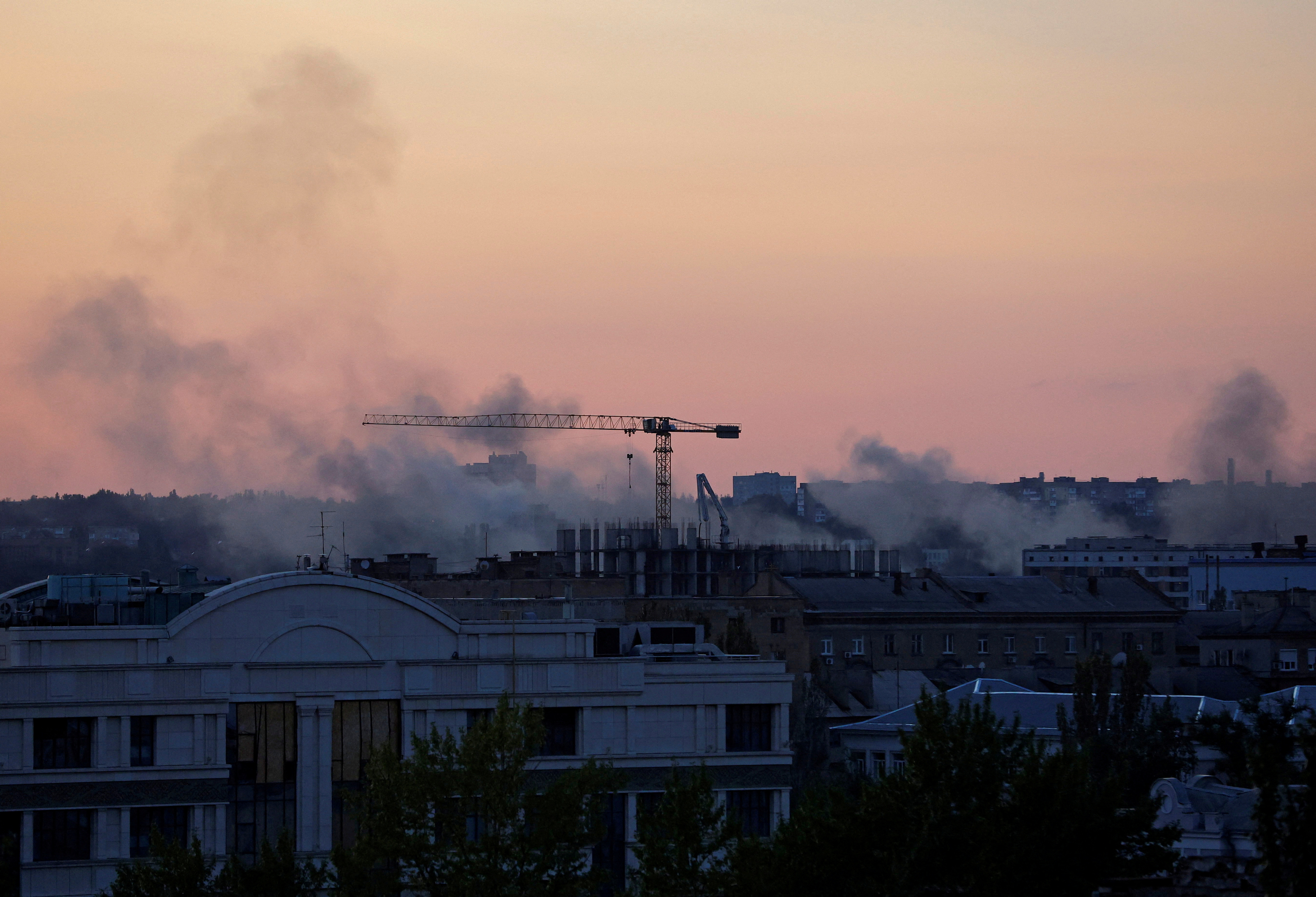 Aftermath of shelling seen in Donetsk. Alexander Ermochenko/ Reuters