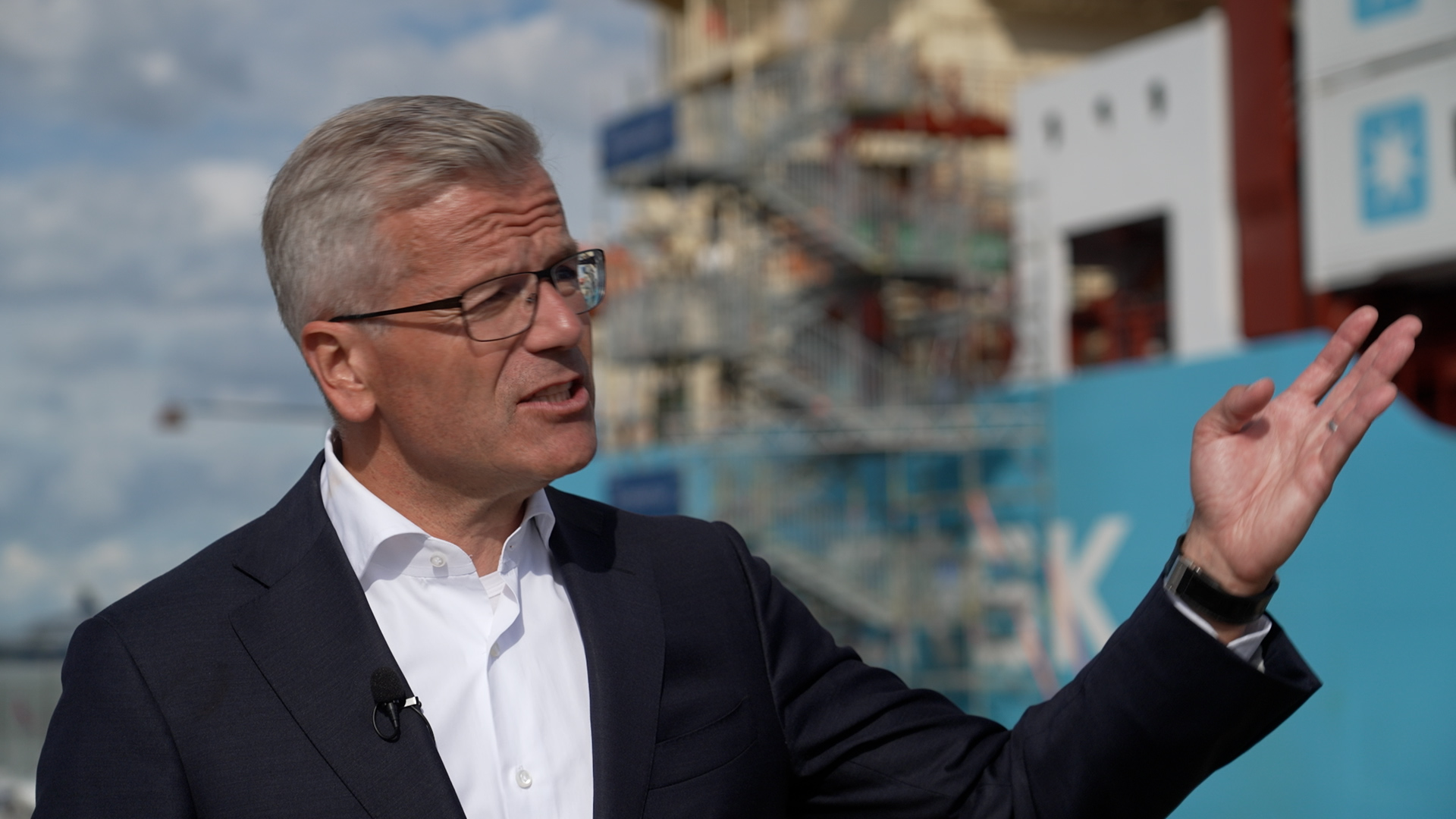 Swiss-born Vincent Clerc has been at the steering wheel at Maersk for nine months. /CGTN/Dworschak