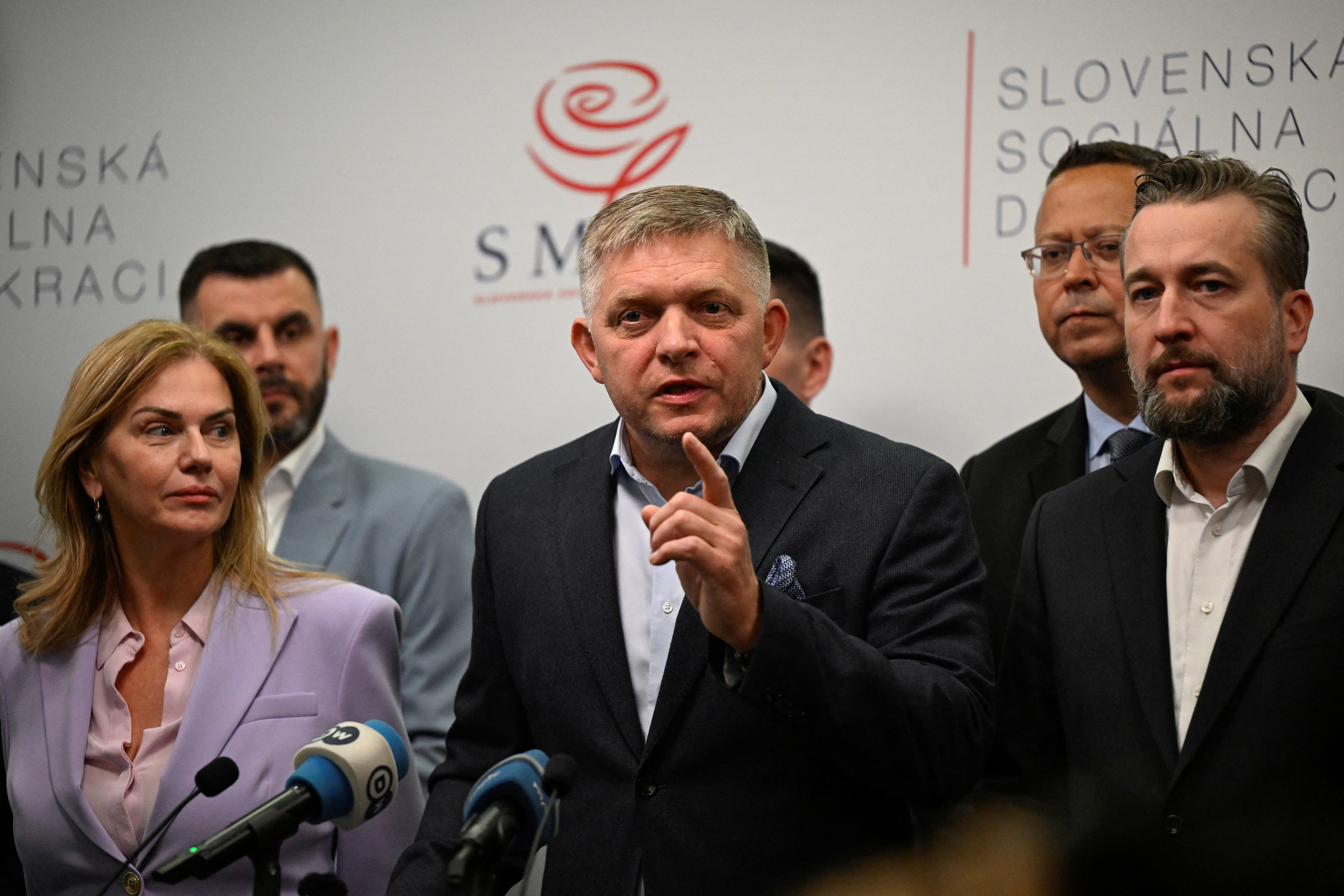 SSD party leader Robert Fico speaks during a press conference after the country's  parliamentary elections. Radovan Stoklasa/ Reuters