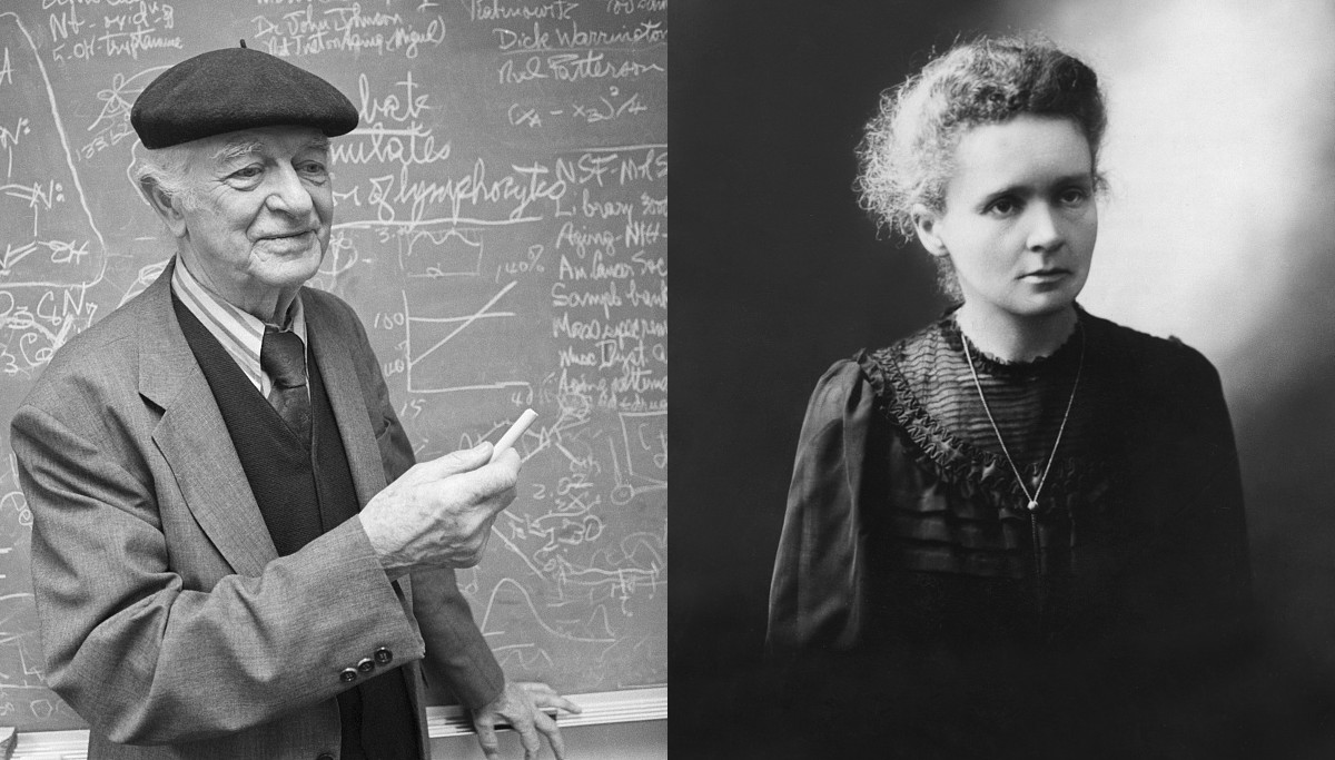 Linus Pauling (l) and Marie Curie are the only people to have won Nobel Prizes in different fields. /CFP