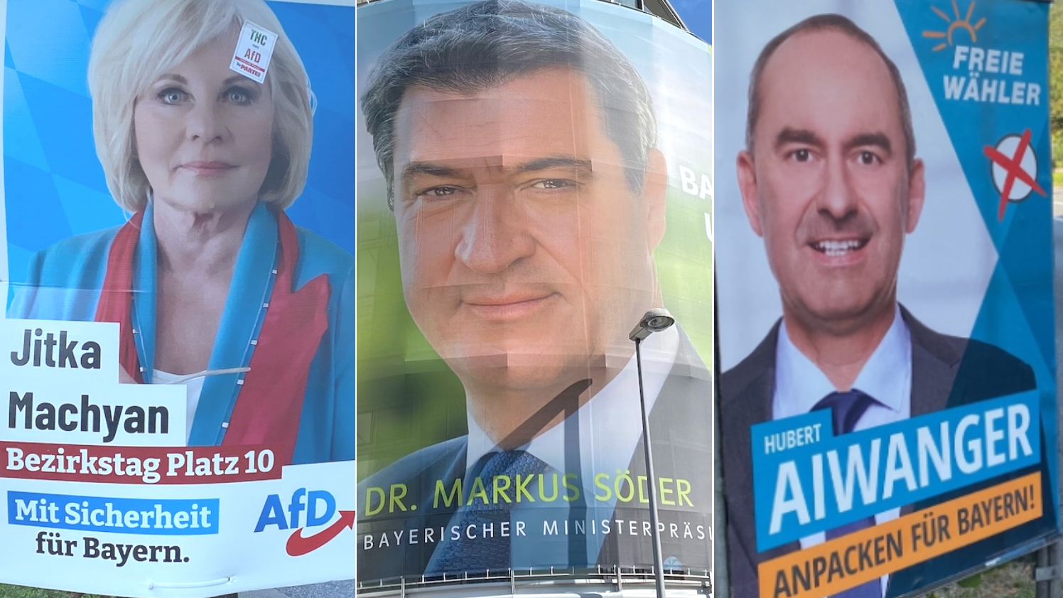 Some of the Bavarian contenders battling in Sunday's election./ CGTN Europe