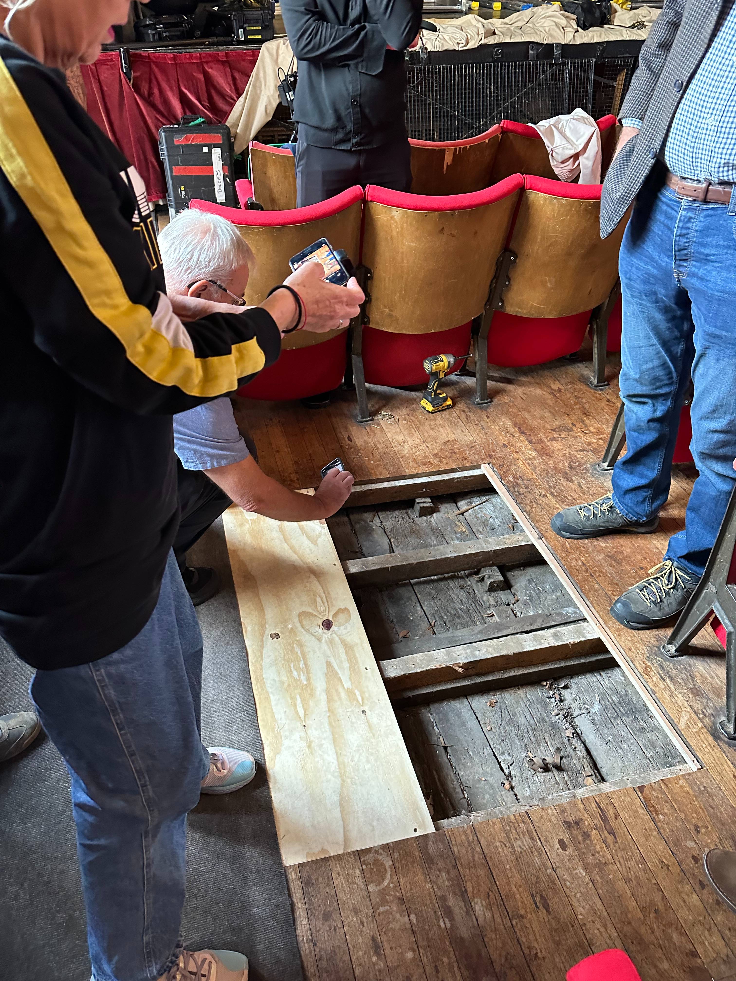 These uncovered timber floorboards may have been performed upon by Shakespeare himself during his acting days. /Matt Baker