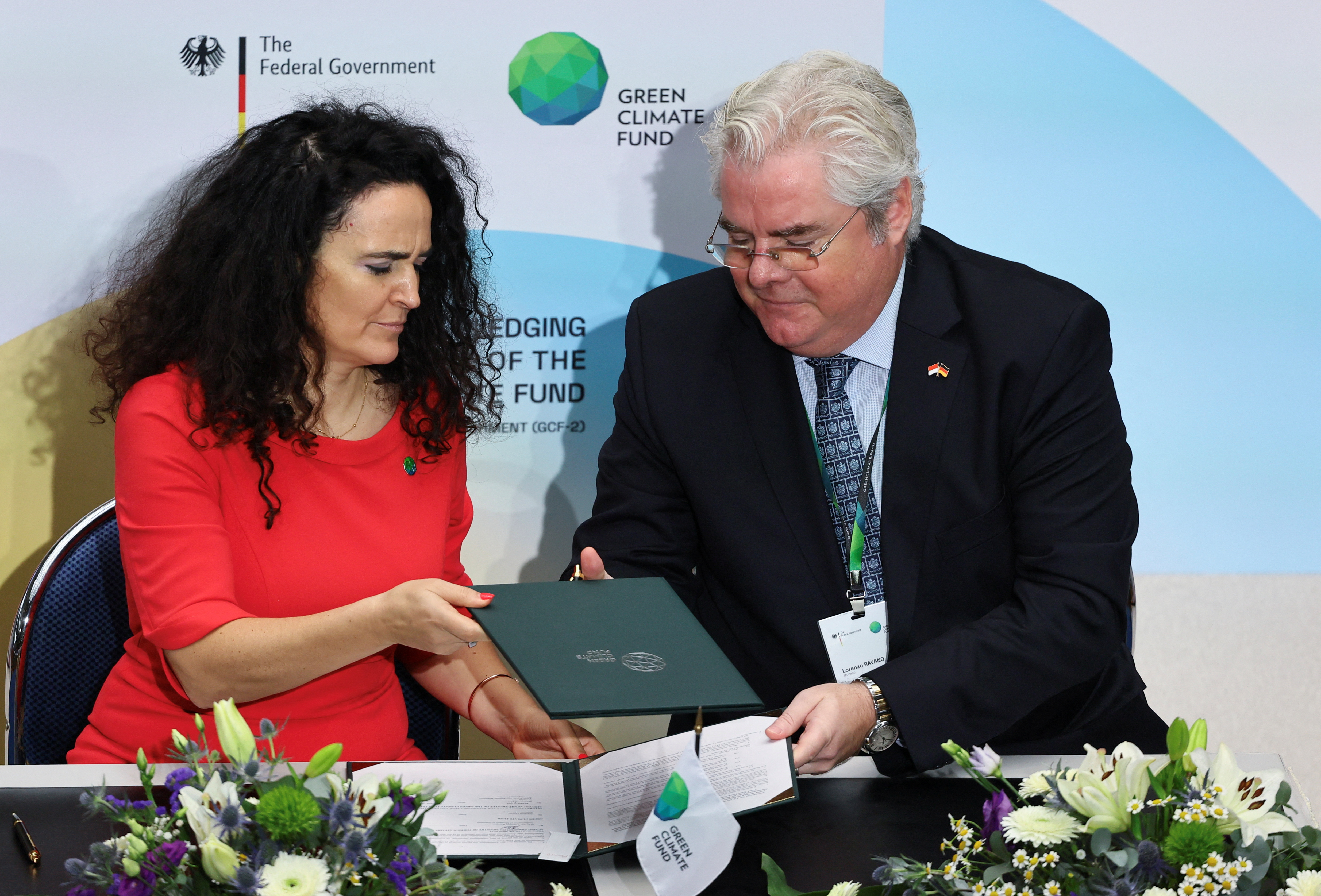 The new head of the United Nations Green Climate Fund, Mafalda Duarte (L), says it must forge relationships with local partners to ensure its funding finds its way to hard to reach communities. /Wolfgang Rattay/Reuters