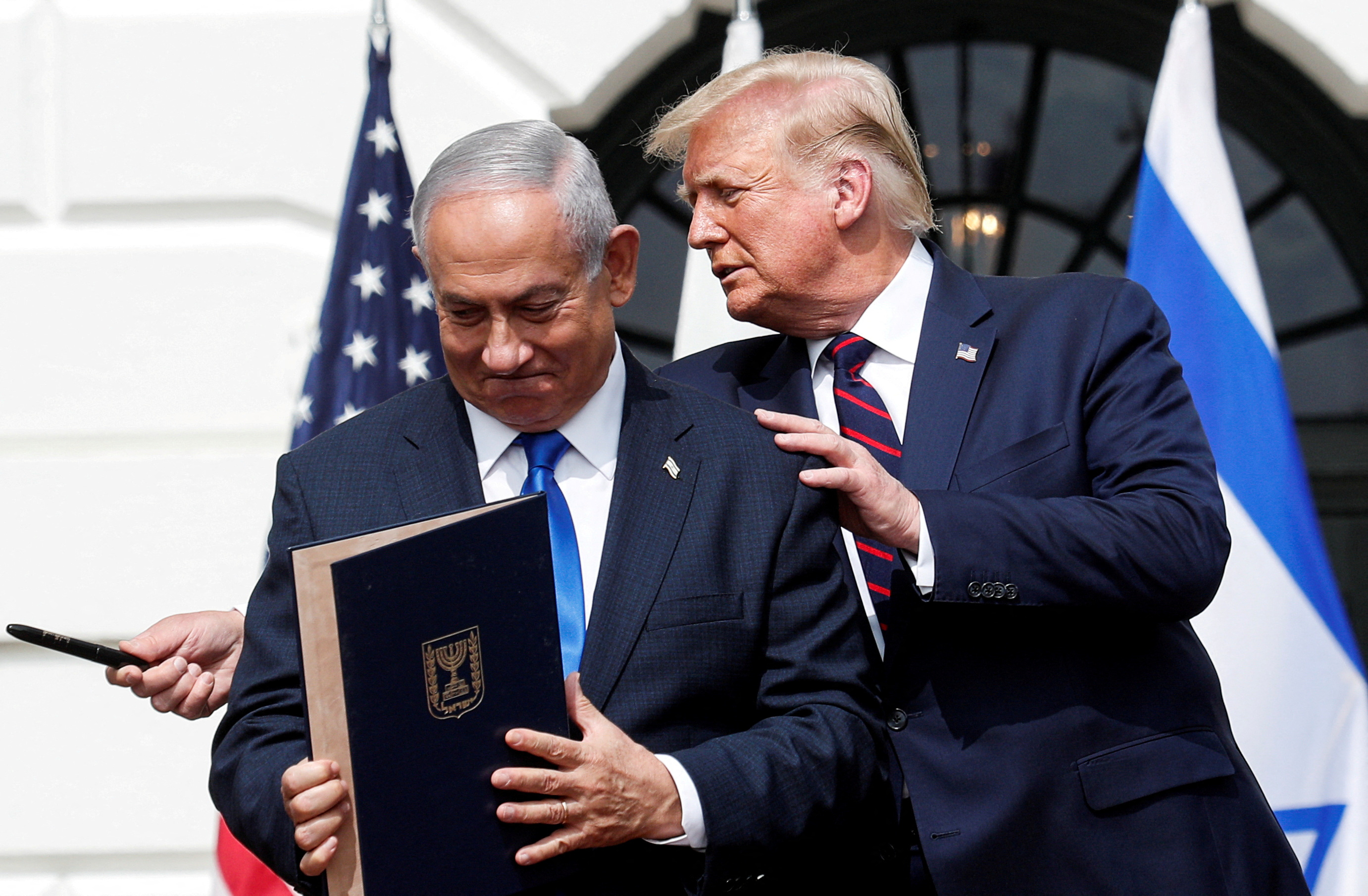 Former U.S. President Donald Trump has criticized Israel Prime Minister Benjamin Netanyahu after accusing Israel of not being prepared for the attack by Hamas at the weekend. /Tom Brenner/Reuters