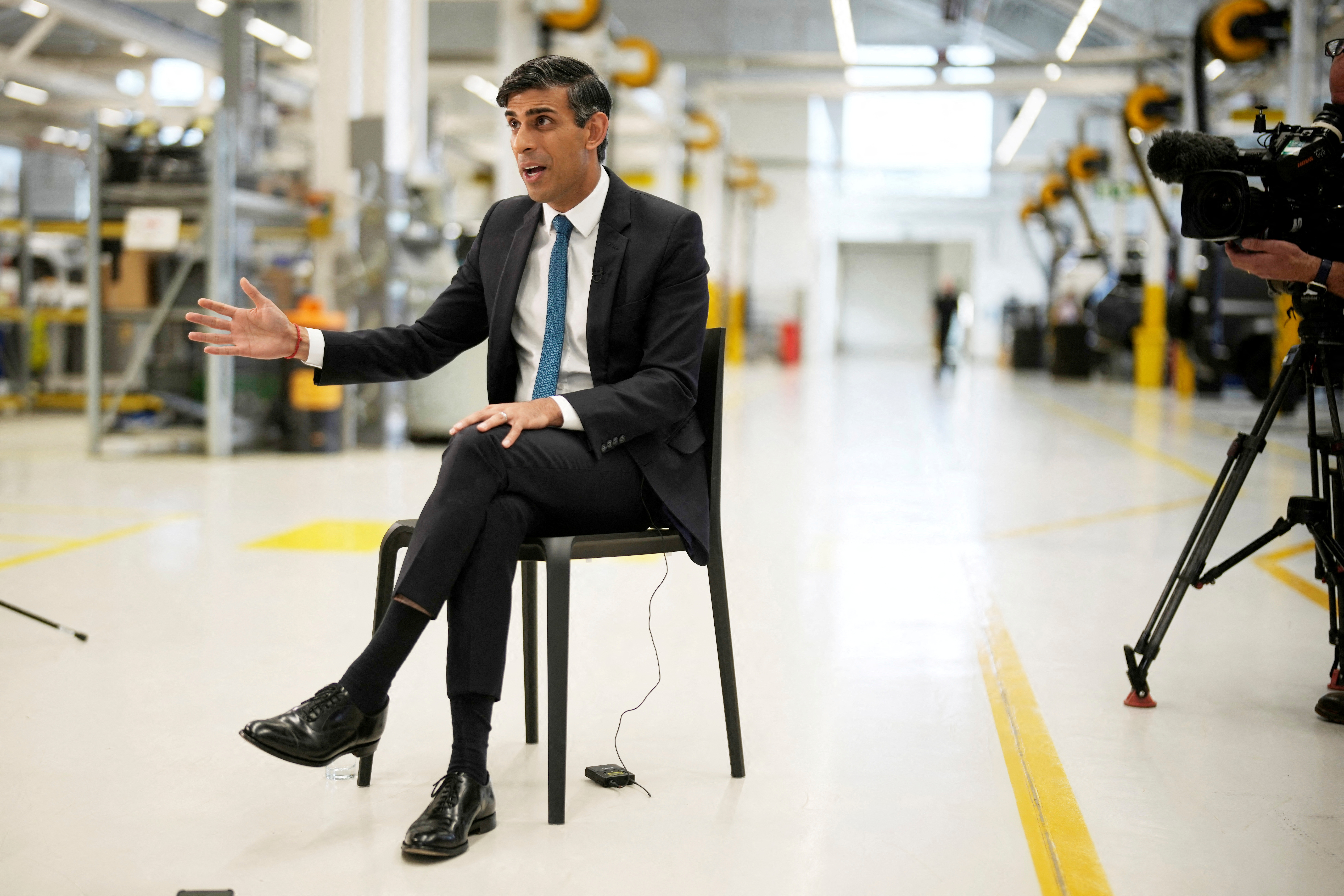 UK Prime Minister Rishi Sunak recently announced plans to delay the ban on sales of new petrol and diesel cars until 2035 - but Citroen's CEO says the company is pressing on with its transition to electric vehicles. /Christopher Furlong/Reuters