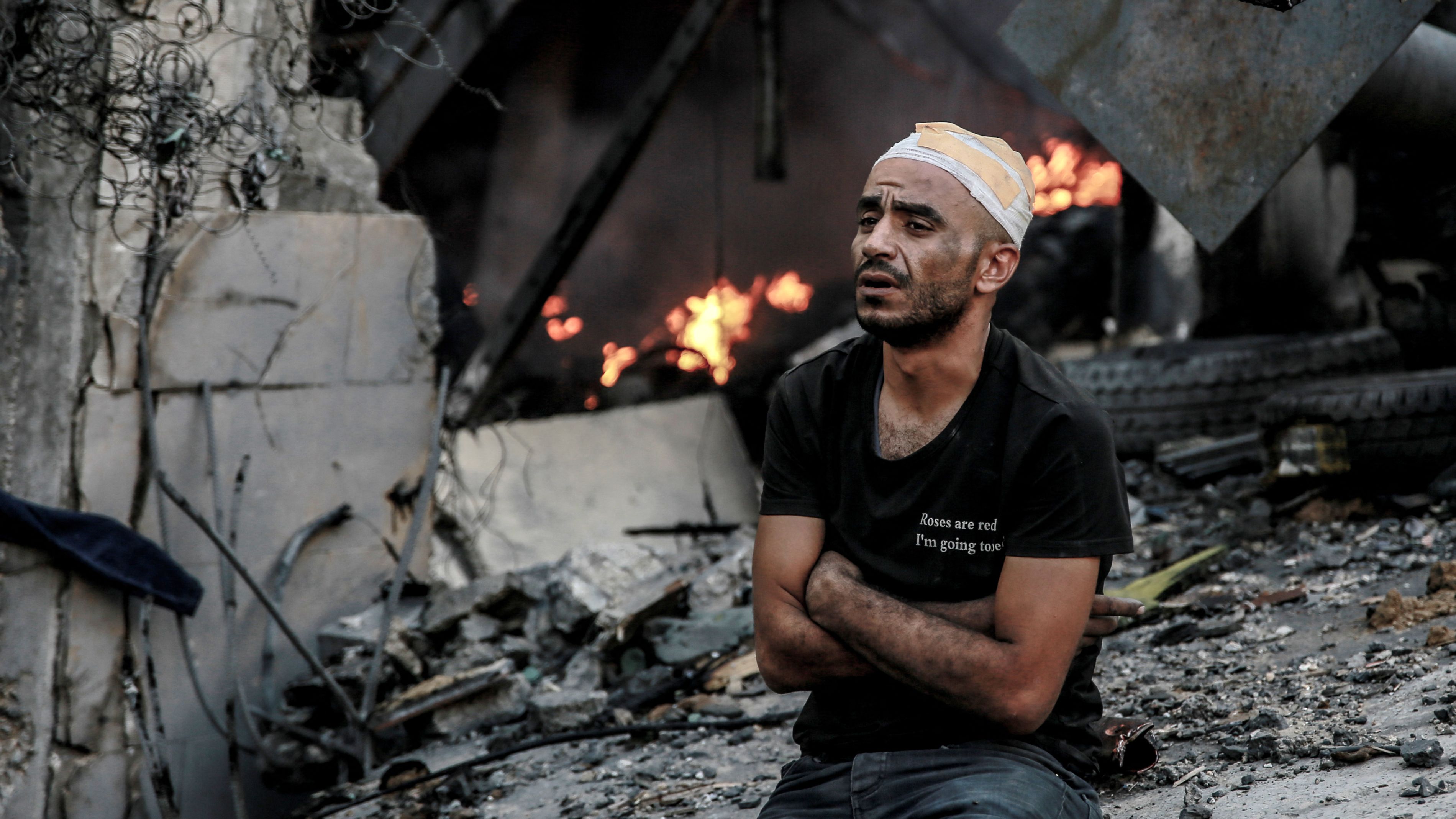 Israeli strikes on Gaza City continue. /Omar El-Qattaa/AFP