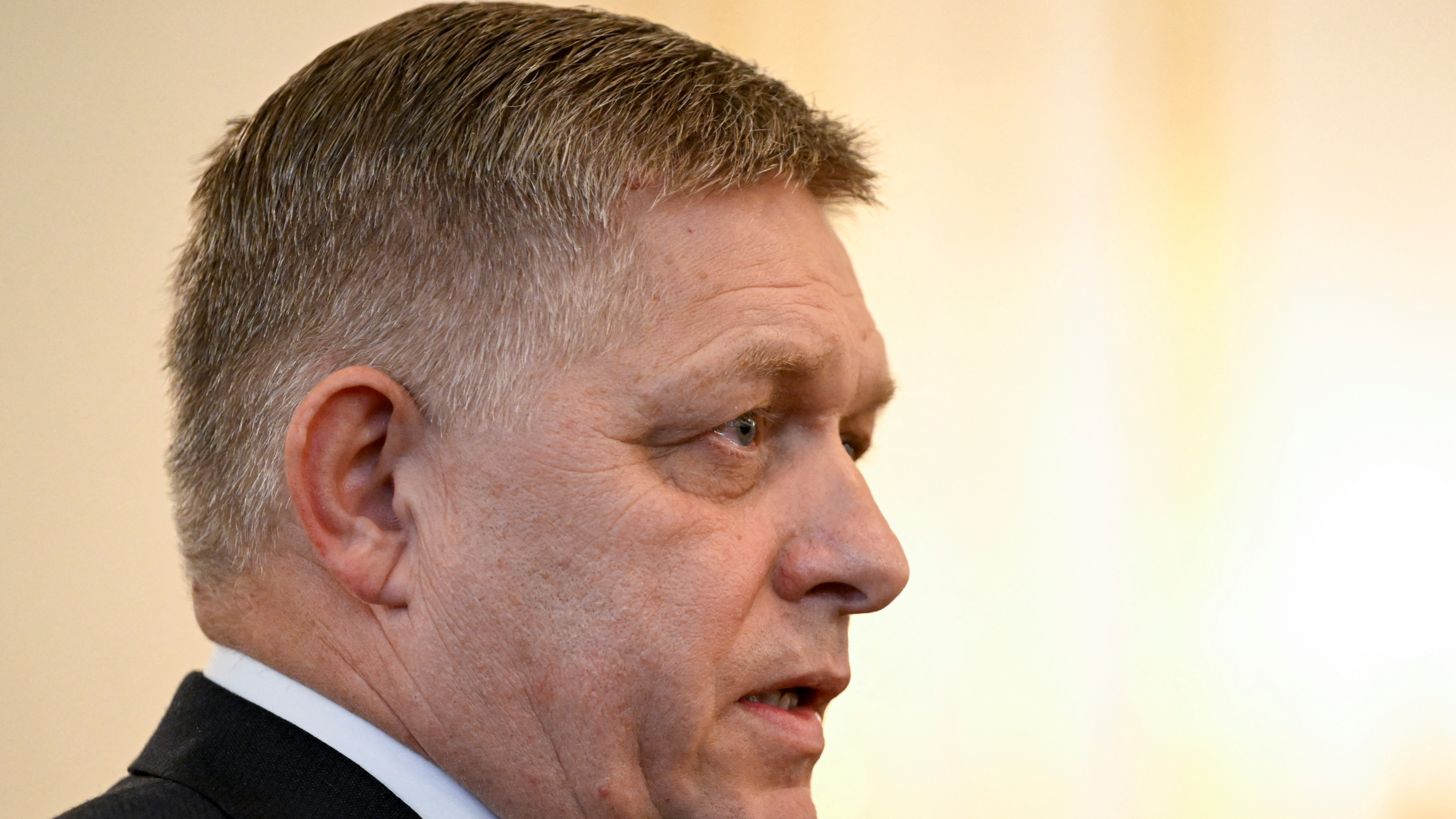 Slovakian Prime Minister Robert Fico looks set to withdraw military support for Ukraine at the EU summit in Brussels. /Radovan Stoklasa/Reuters