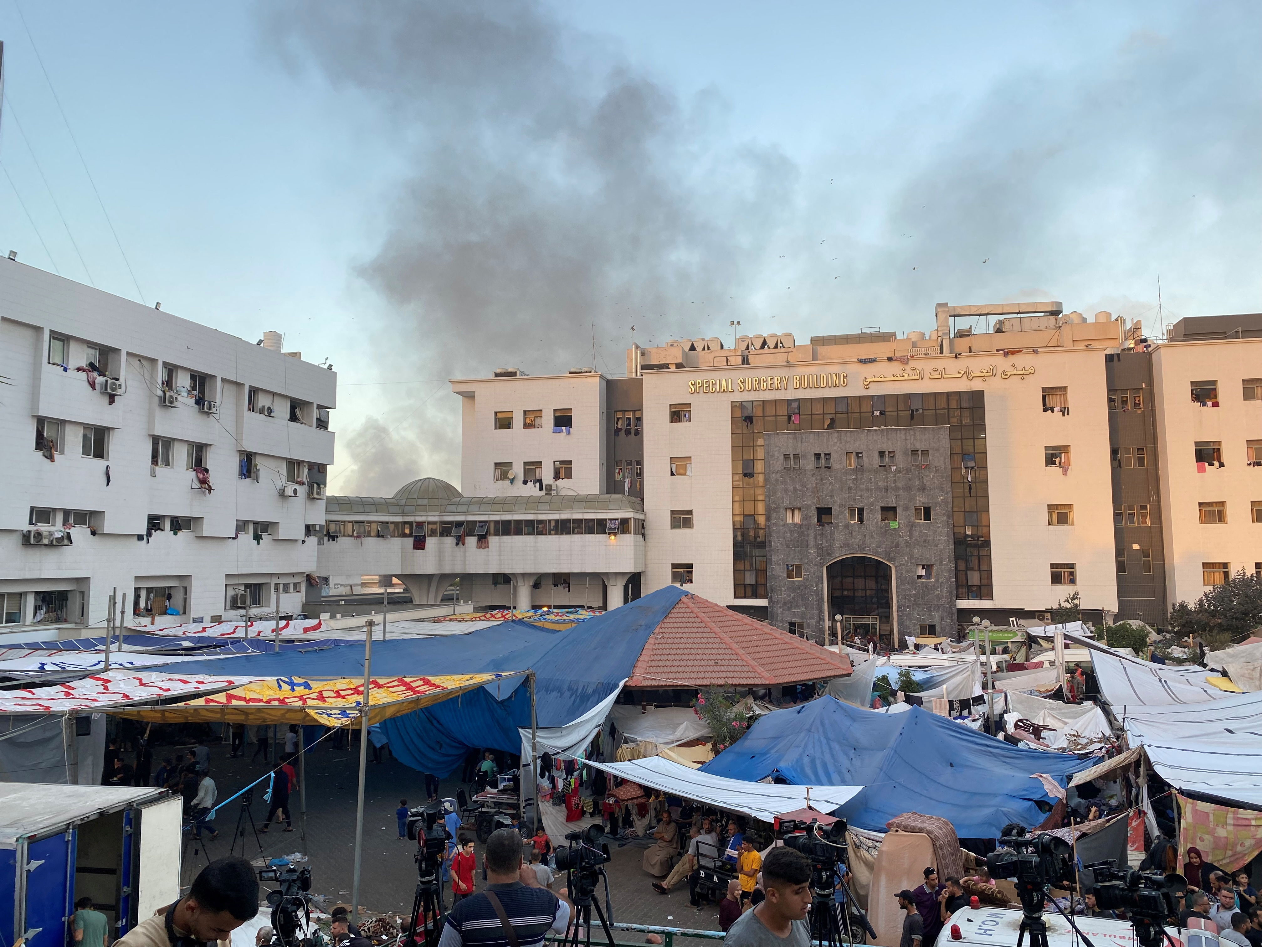 The World Health Organization says Gaza's Al Shifa hospital has come under attack from Israeli forces. /Doaa Rouqa/Reuters
