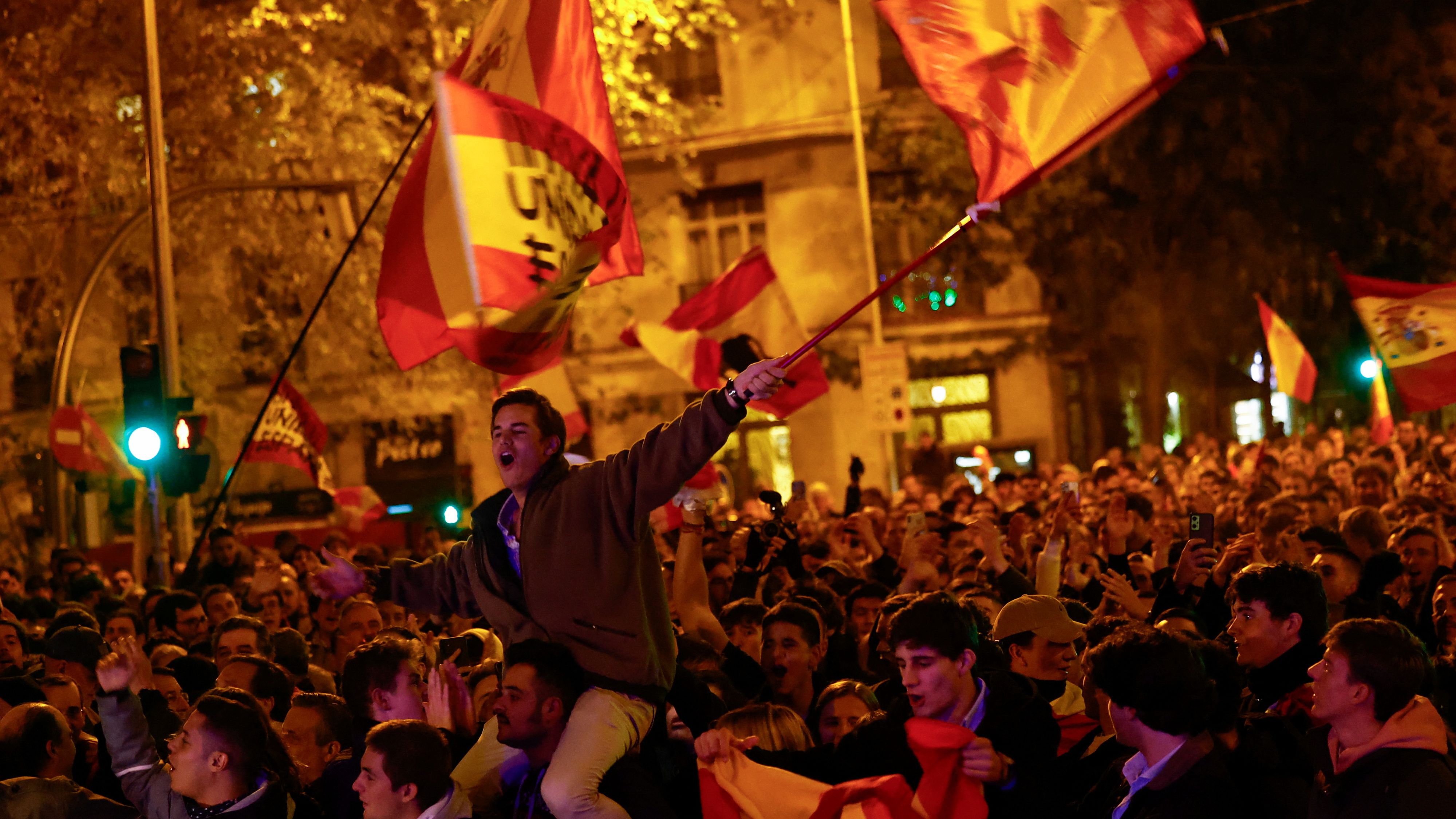 Protests followed negotiations for granting an amnesty to those involved with Catalonia's failed 2017 independence bid in Madrid. /Susana Vera/Reuters