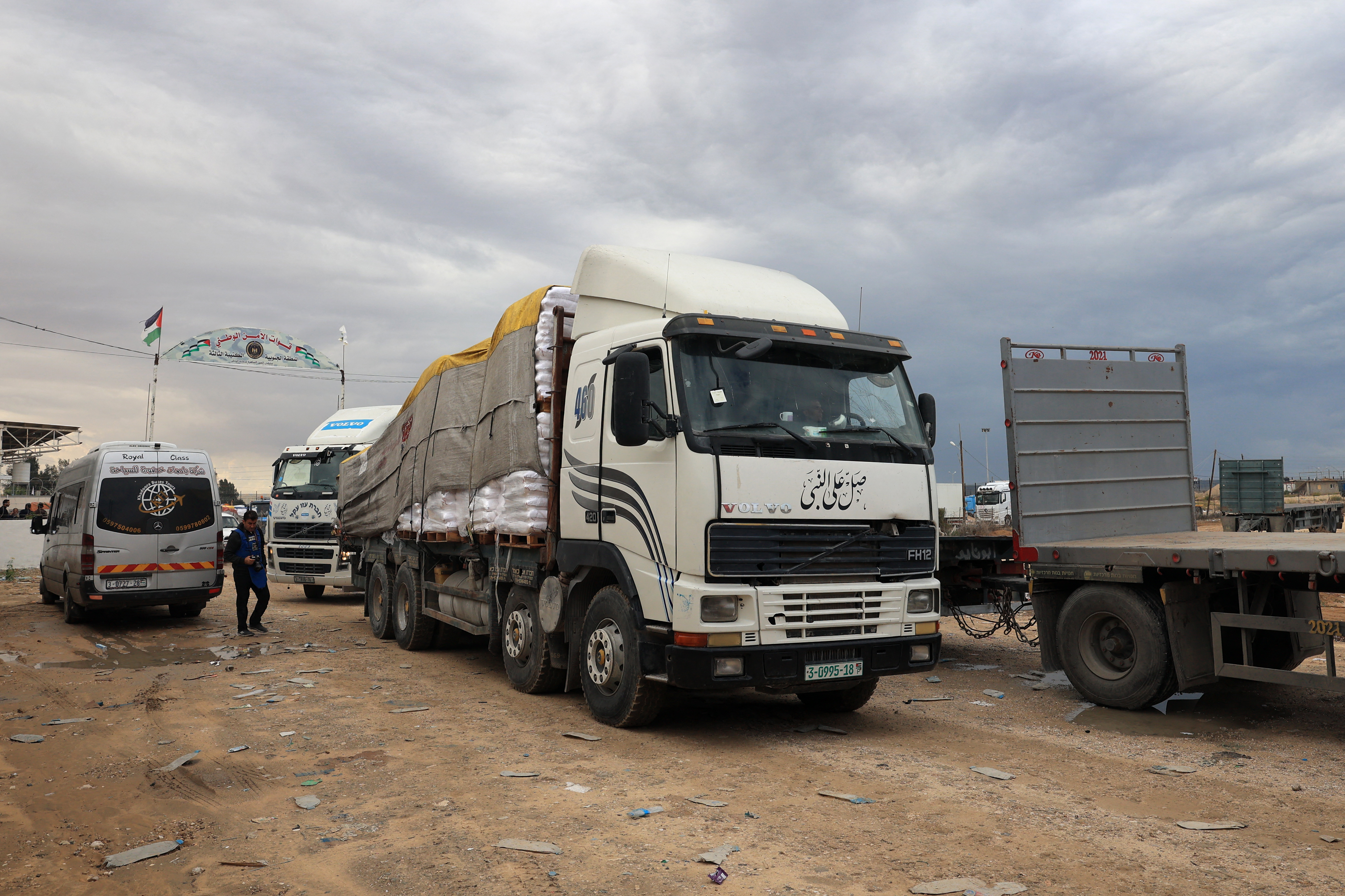Israel has agreed to a U.S. request to allow two fuel trucks per day to enter Gaza to support collapsing water and sewage systems and to avoid the spread of disease. /Said Khatib/AFP
