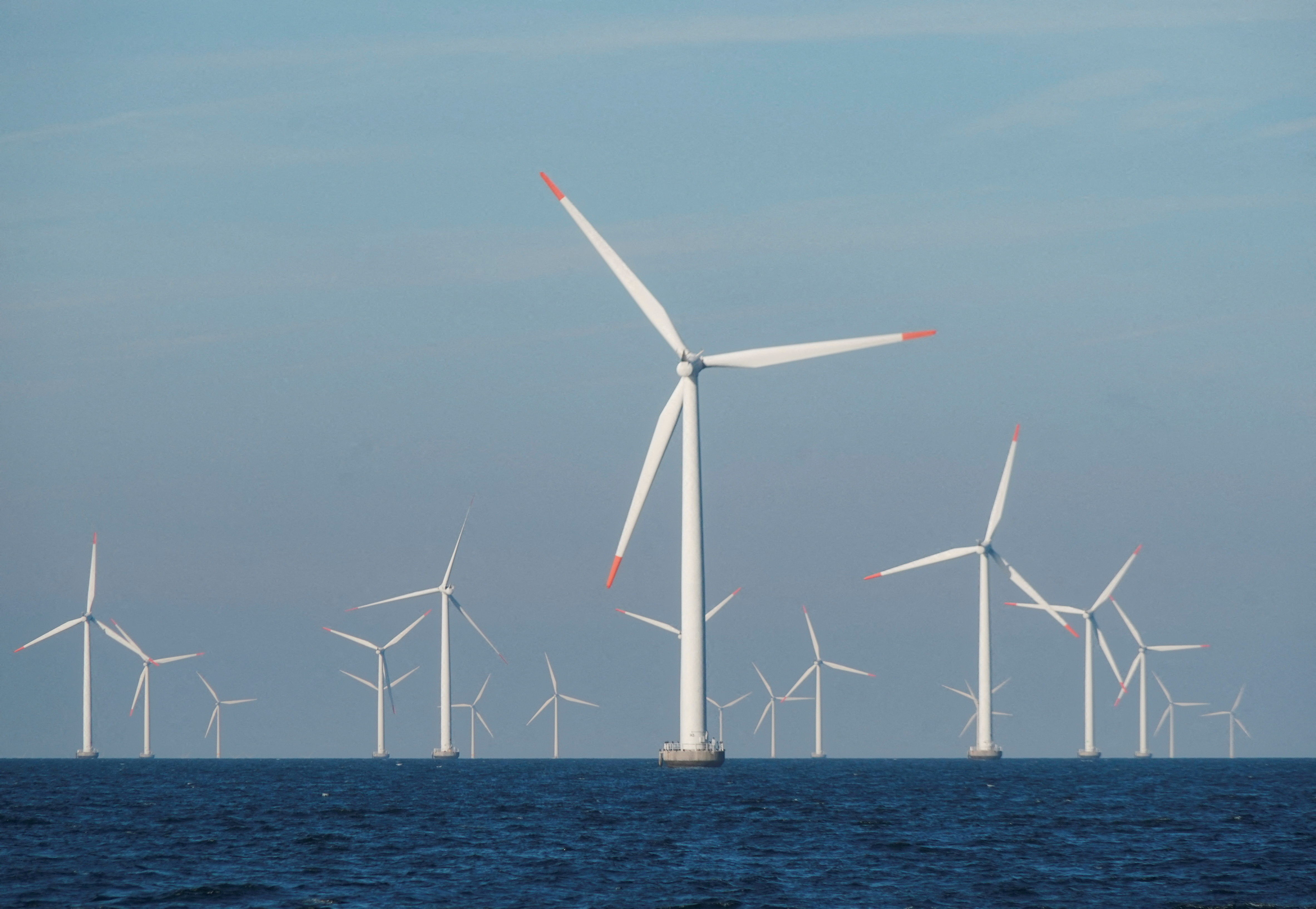 Transitioning from fossil fuels to renewable energy sources, such as this wind farm in Denmark, is essential if countries are to significantly reduce emissions. /Tom Little/Reuters.