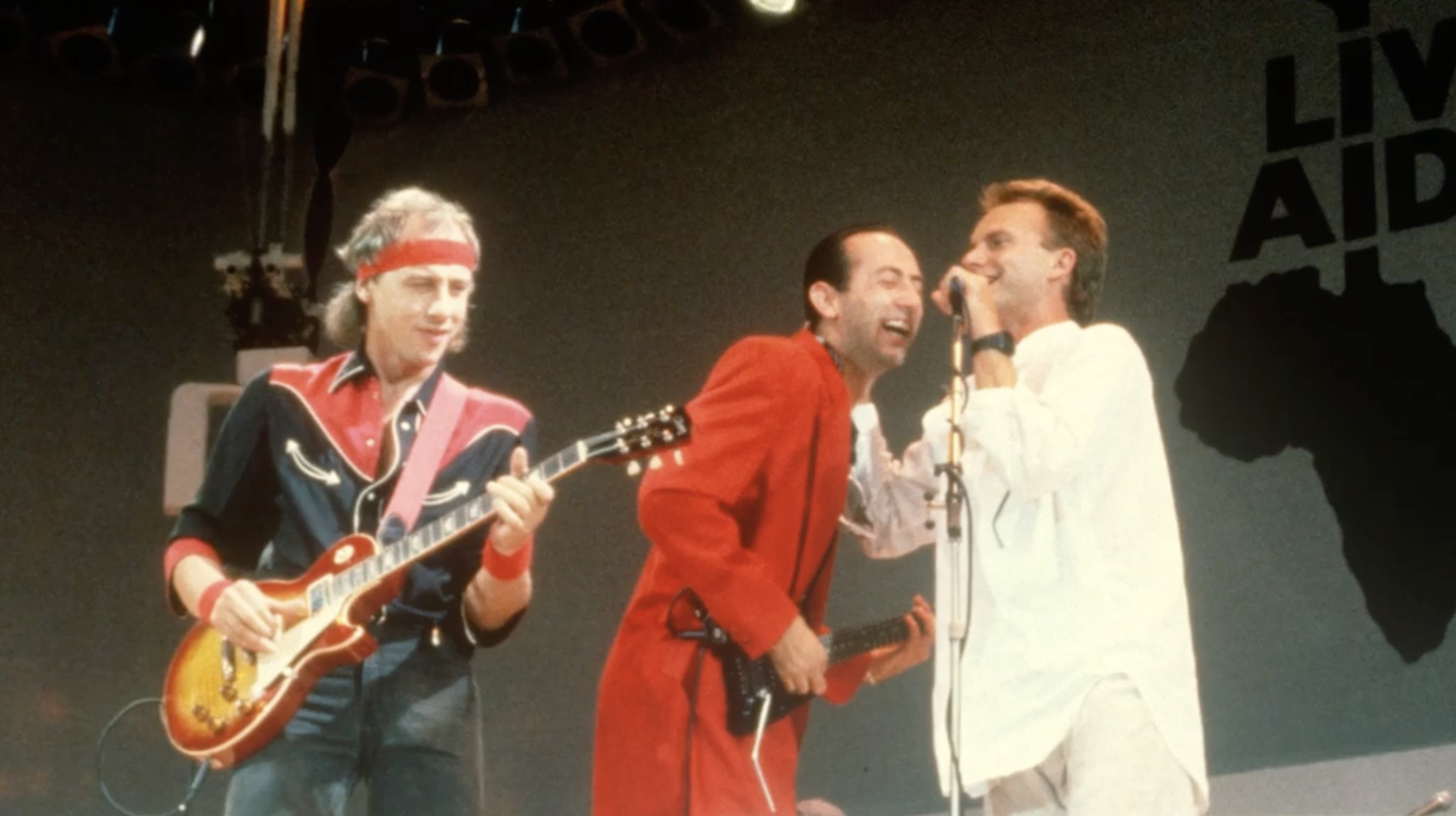 Knopfler playing at Live Aid in 1985. /Christies.com