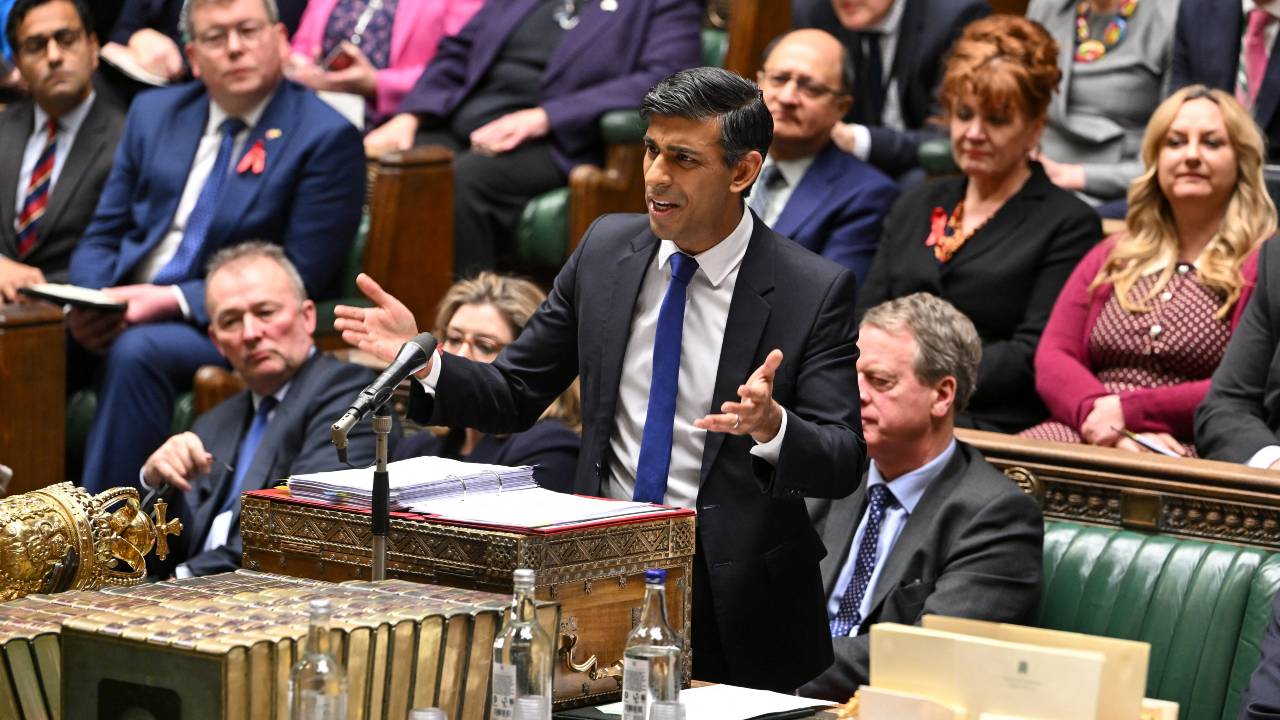 UK leader Rishi Sunak has been accused of watering down his government's climate pledges. /Jessica Taylor/UK Parliament