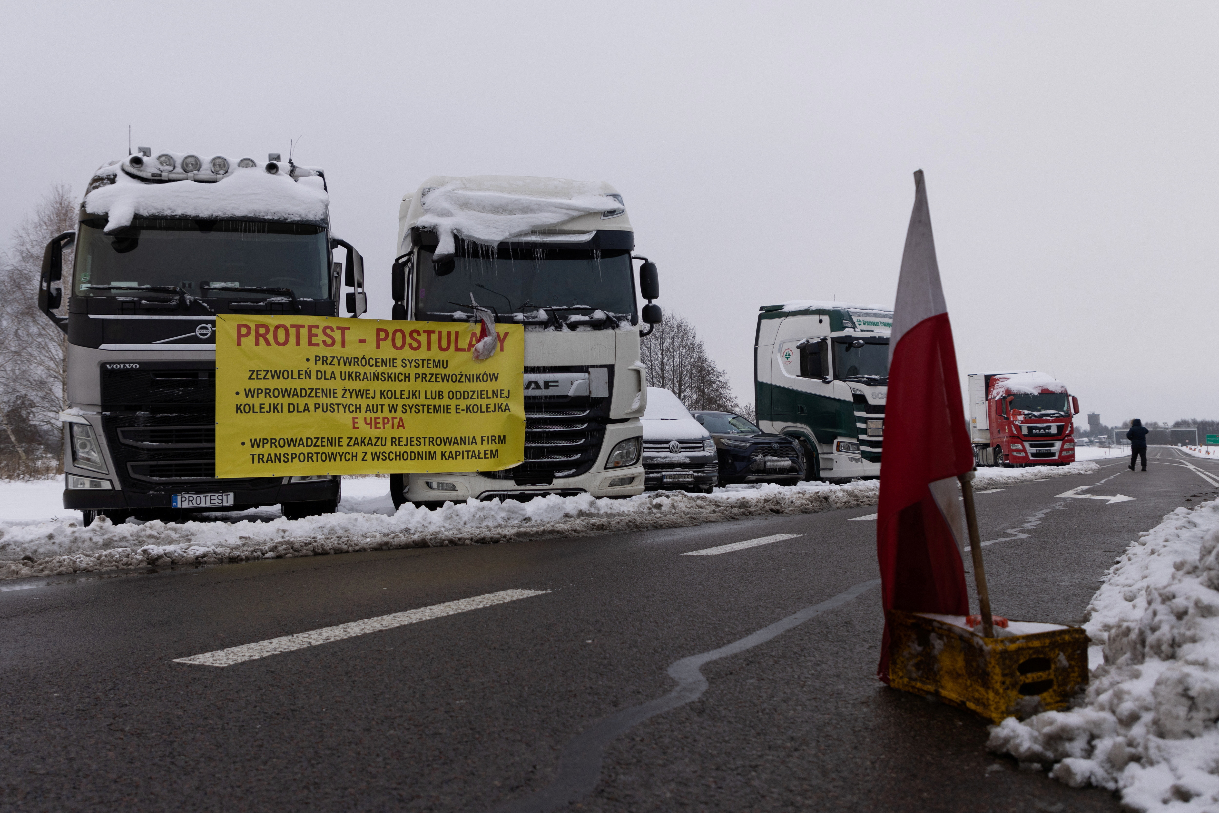 Support for Ukraine in its conflict with Russia is high across Poland, but farmers say that can't be at the expense of their businesses. /Kuba Stezycki/Reuters