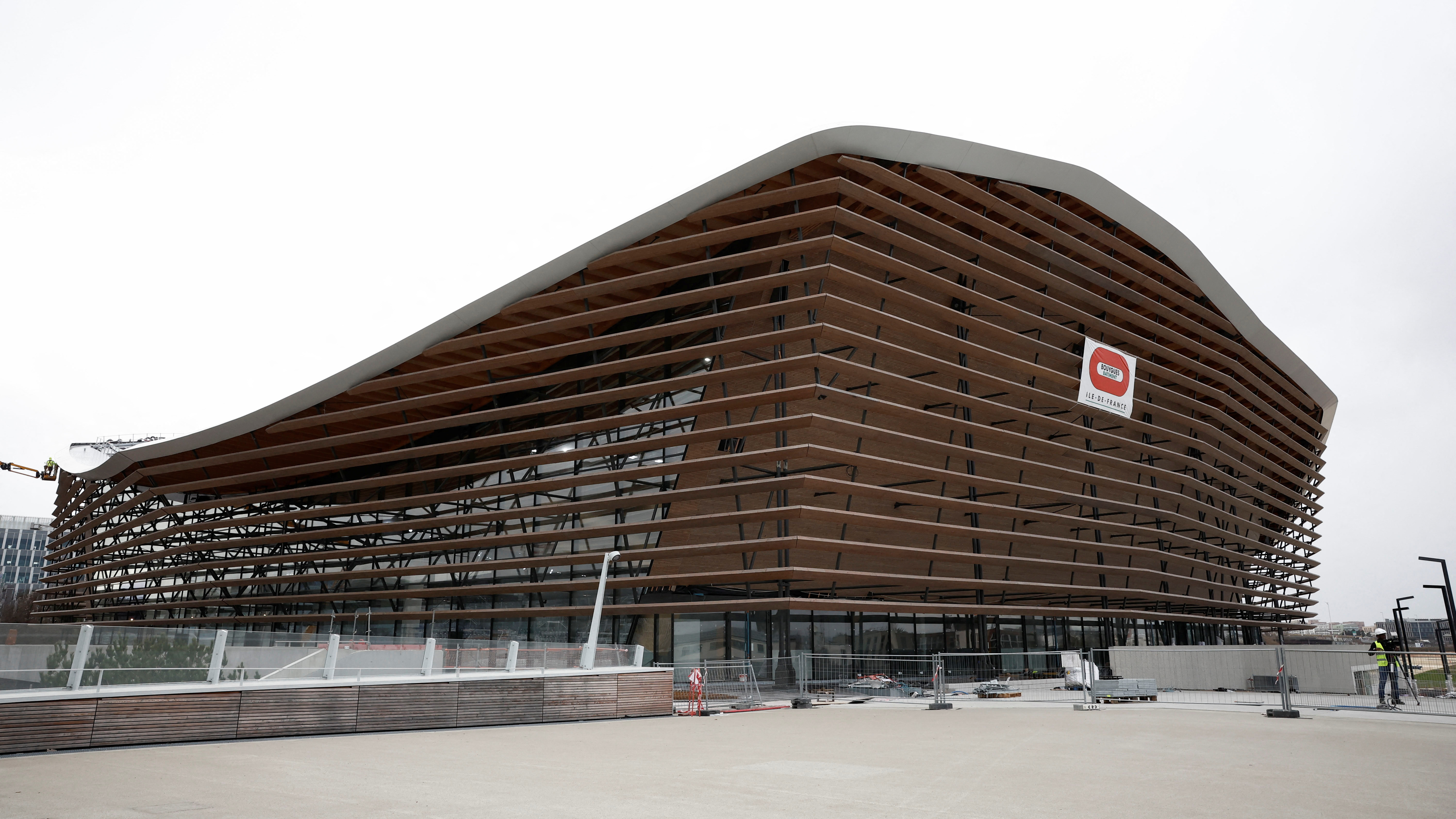 The Olympic Aquatics Centre (CAO) multifunctional venue for the 2024 Paris Games construction site. /Benoit Tessier/Reuters