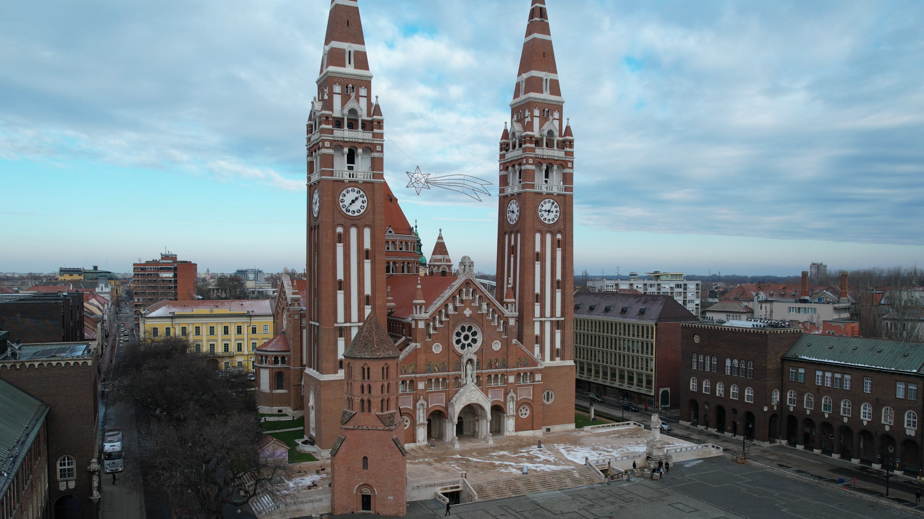 The Votive Church of Szeged in the southern Hungarian city. /CGTN Europe