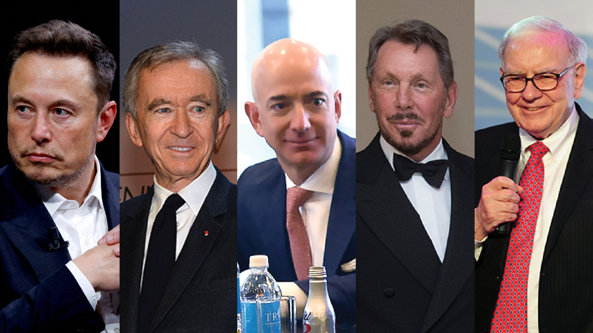 Between 2020 and 2023 the world's five richest people doubled their wealth./Reuters