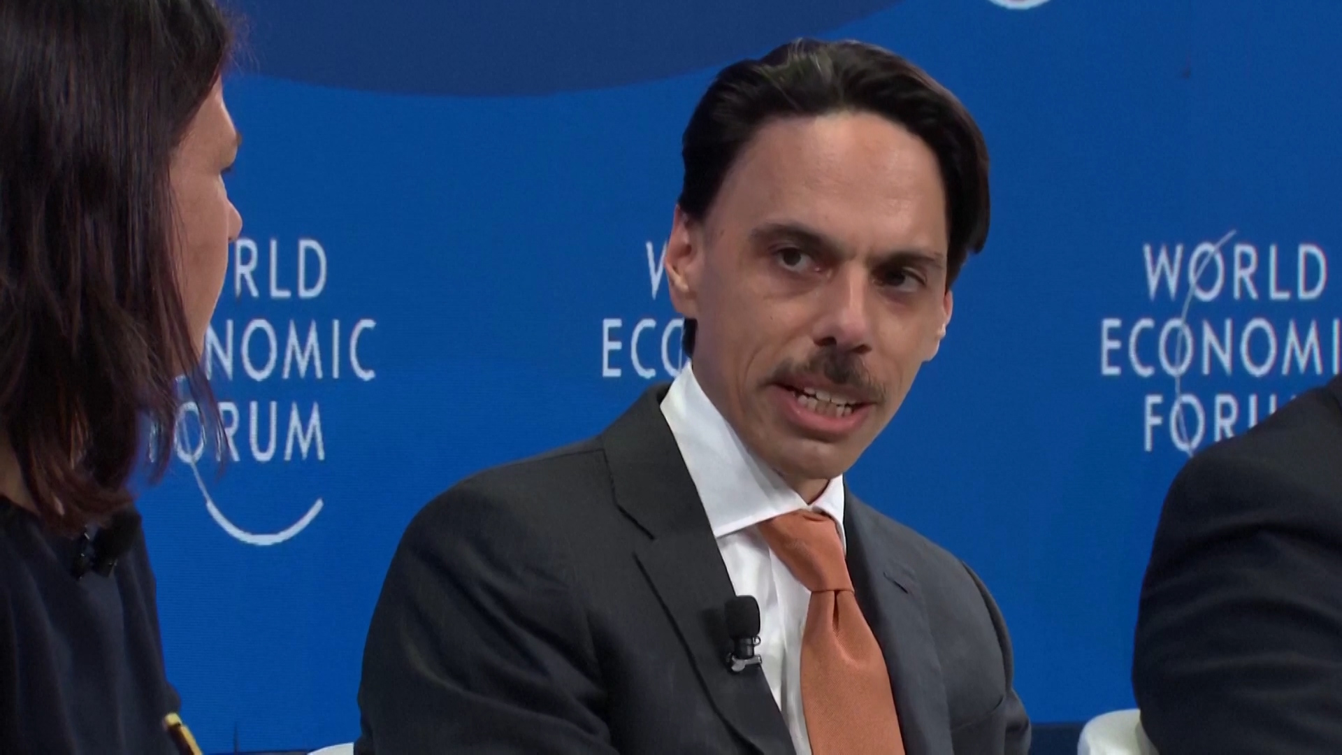 Prince Faisal bin Farhan took part in a panel at the World Economic Forum in Davos./Reuters