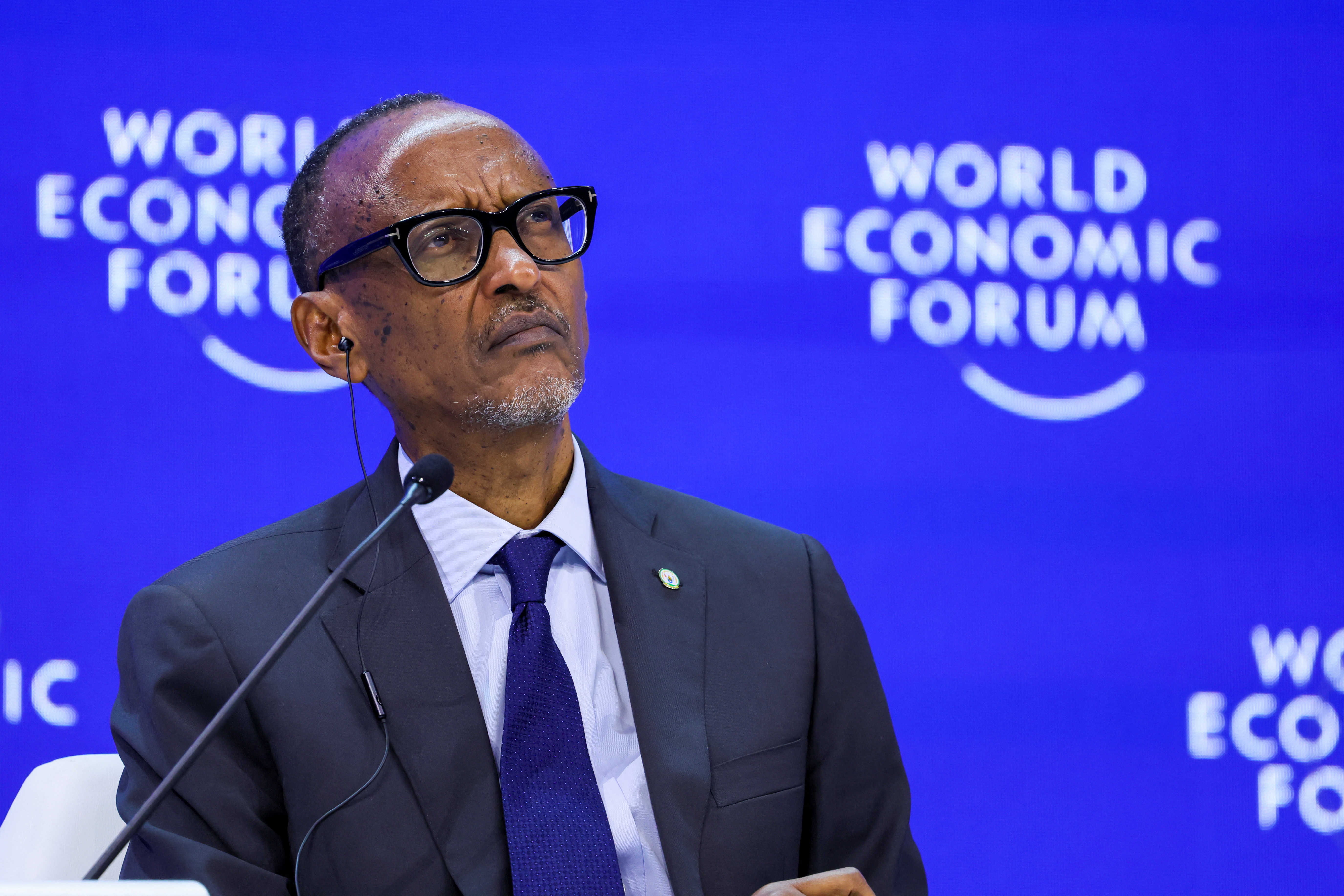 Paul Kagame, President of Rwanda says he could return the money the UK has paid to send migrants if Sunak's bill doesn't go through./Reuters/Denis Balibouse
