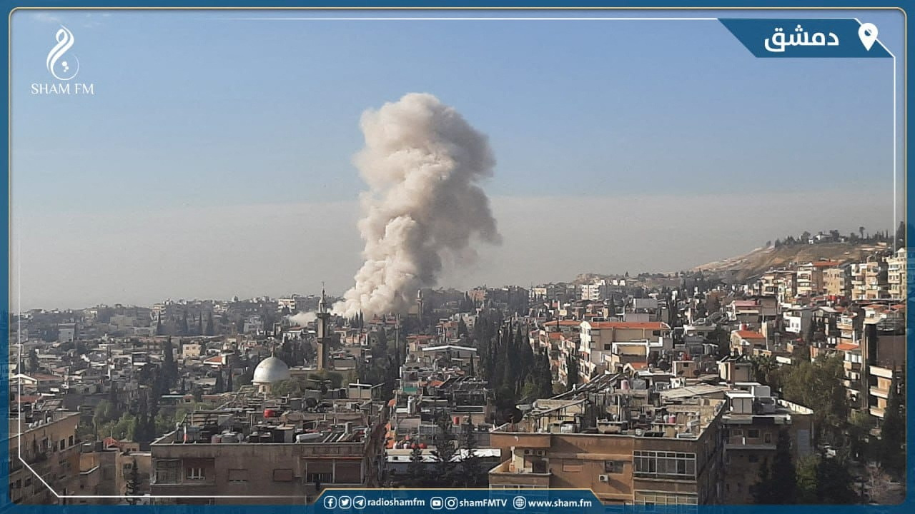 Israeli missile struck Damascus, Syria which killed five members of Iran's Revolutionary Guards, including the head of the force's information unit in Syria. /Sham FM/Reuters
