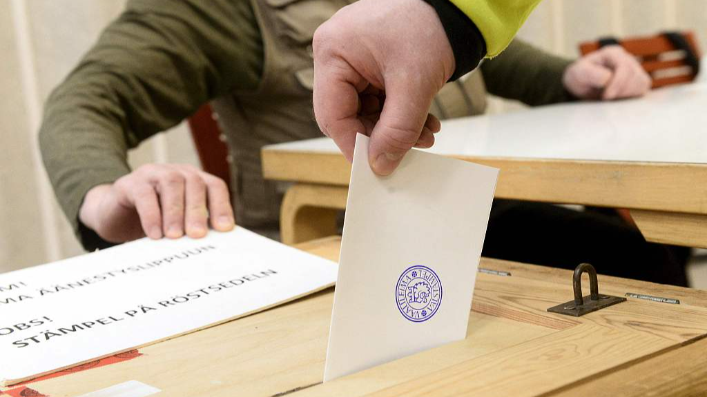A ballot box on Sunday in Espoo, Finland. /Mikko Stig/Lehtikuva via CFP