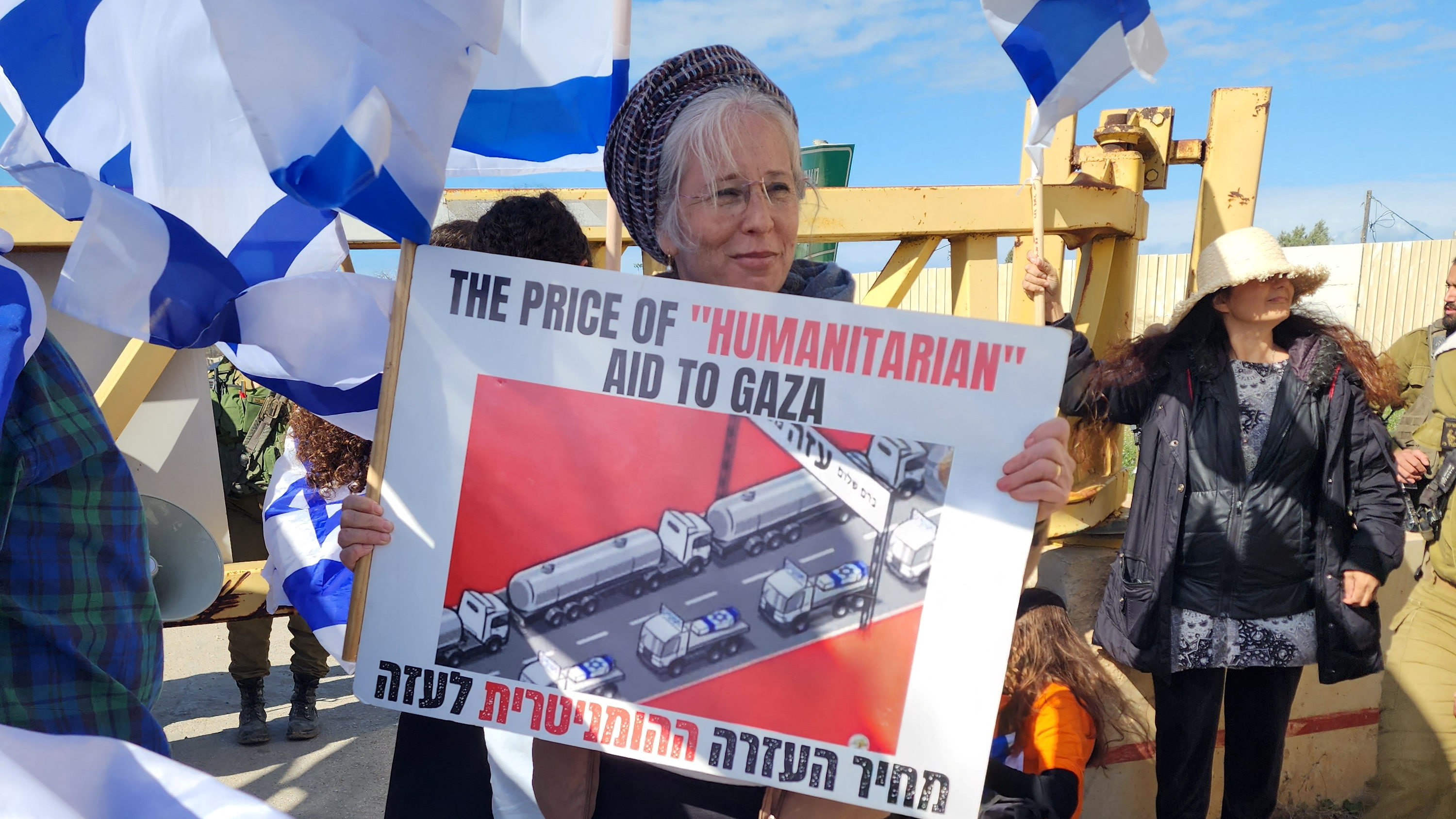 An Israeli protestor demonstrates against UNRWA /Bnaya Peretz/via Reuters