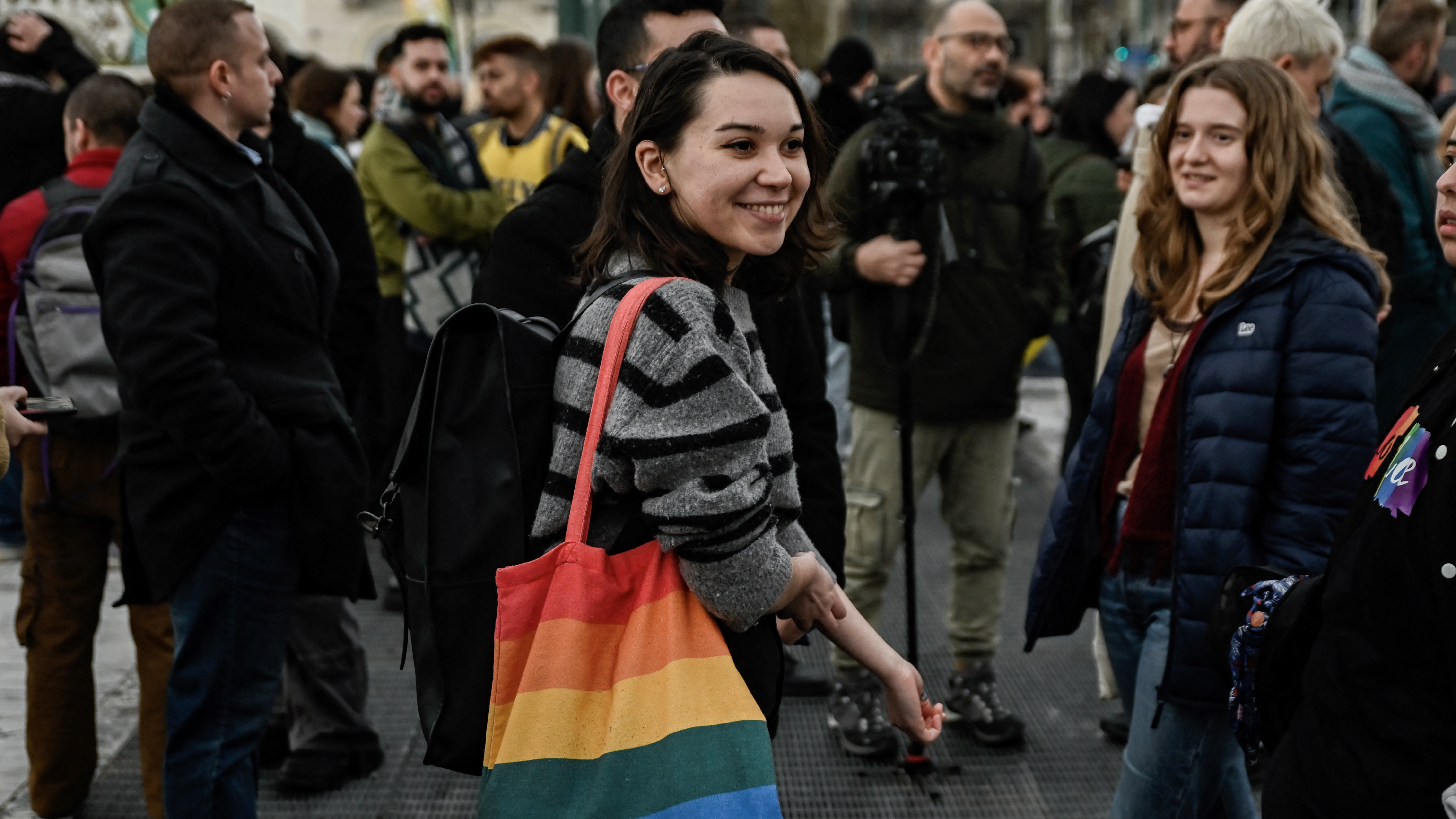 Greece's parliament has voted to legalize same-sex marriage and adoption, despite opposition from the Orthodox Church. /Aris Messinis/ AFP
