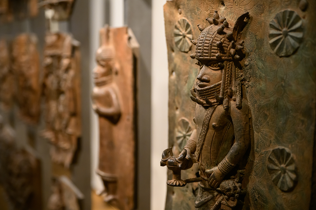 The Benin bronzes ended up in several European museums after British troops stole them from West Africa in 1897. /CFP