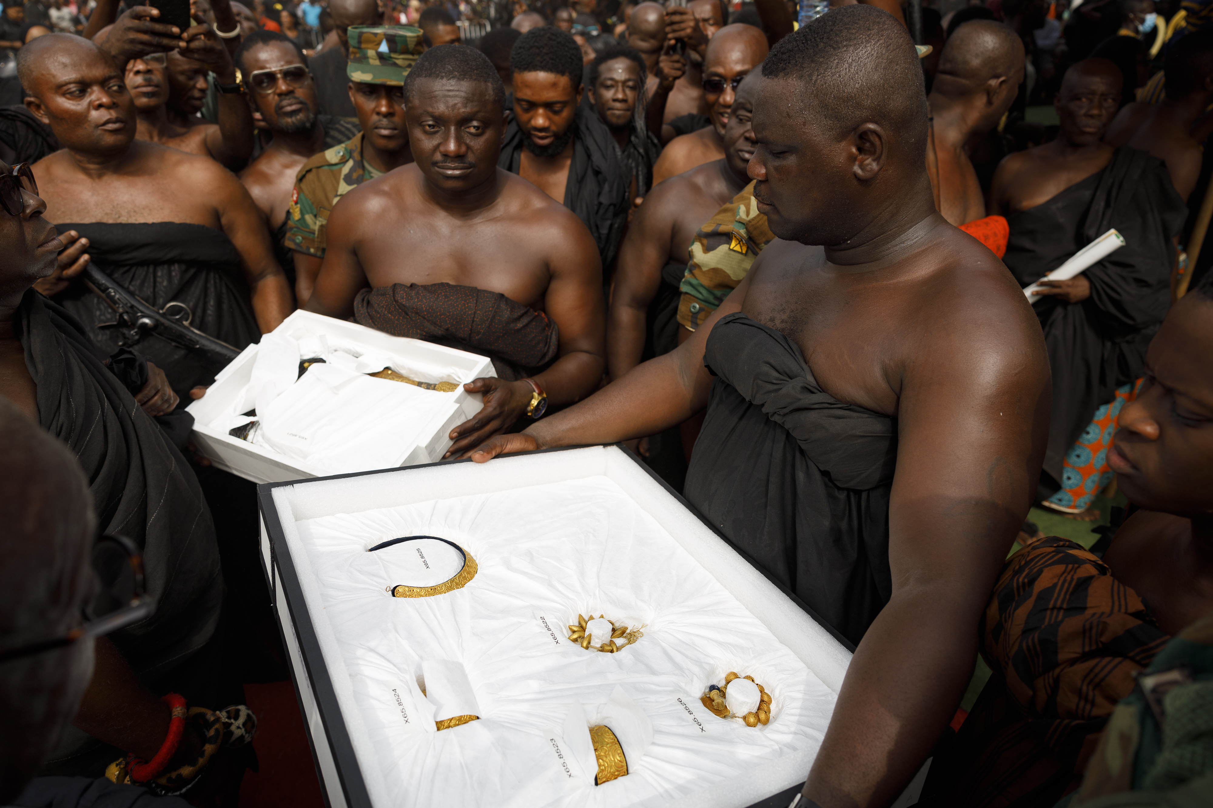 The Fowler Museum returned stolen artifacts to Ghana's Asante kingdom earlier this month. /Misper Apawu/AP Photo