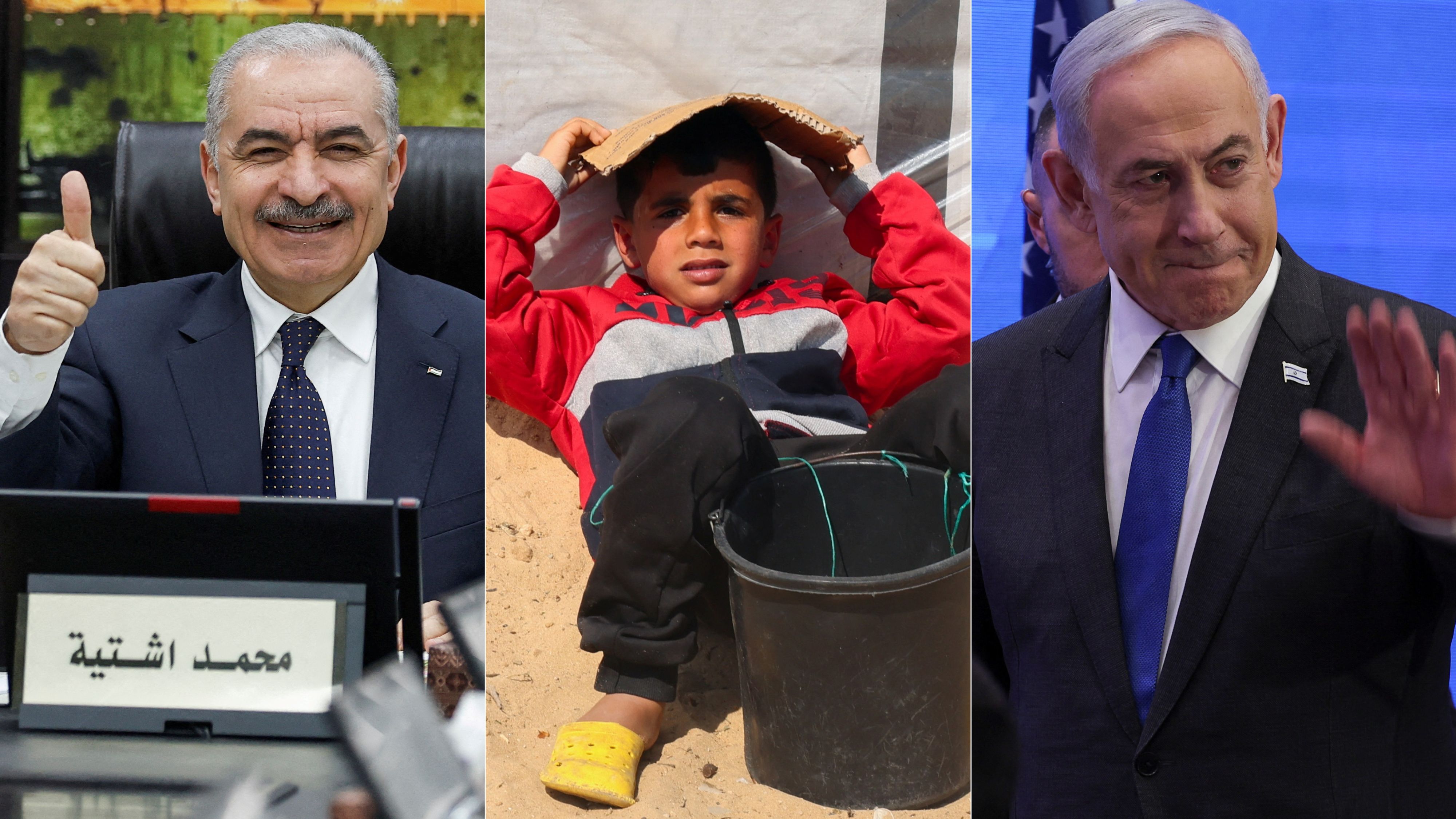 Palestinian PM Mohammad Shtayyeh and Israeli PM Benjamin Netanyahu face a tense few days. /Mohammed Torokman, Saleh Salem and Ronen Zvulun/Reuters