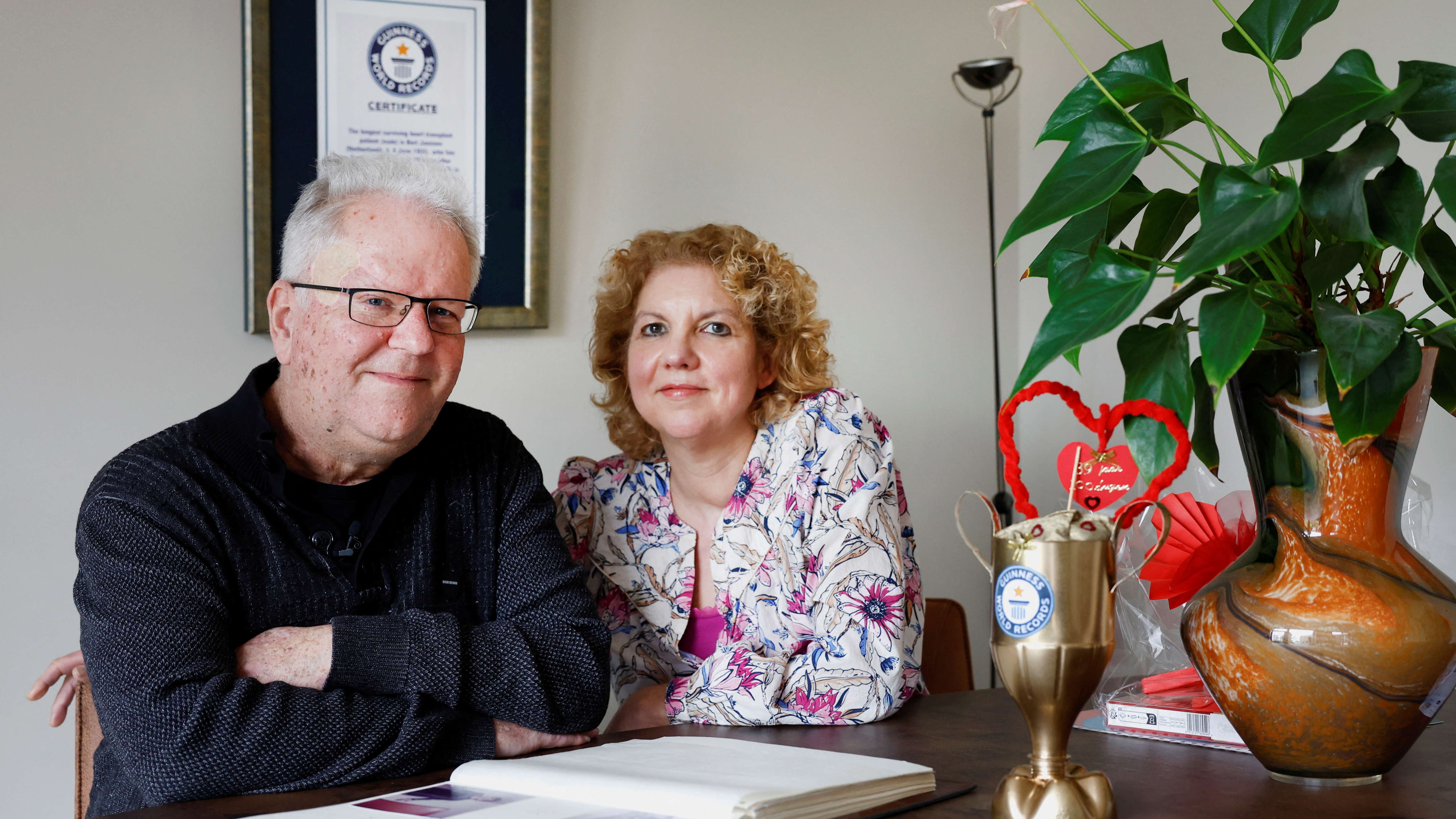 Bert Janssen, 57 years old, and his wife Petra in their house in Herkenbosch, Netherlands. /Piroschka van de Wouw/Reuters