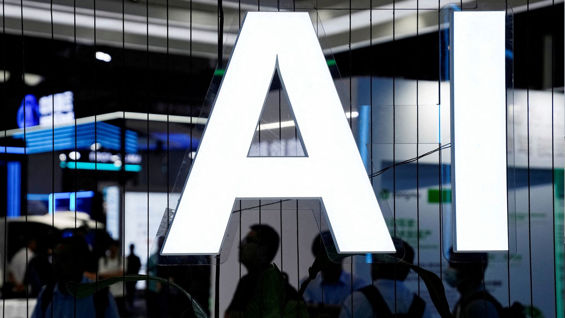 An AI sign seen at the World Artificial Intelligence Conference (WAIC) in Shanghai, China last July. /Aly Song/Reuters