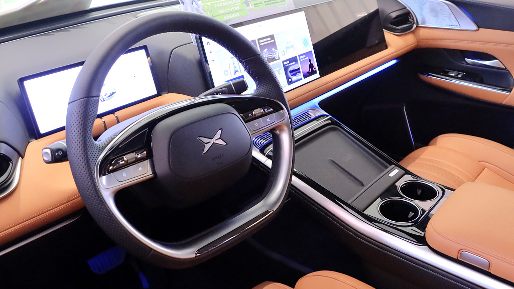 The interior of XPENG's G9 SUV. /CFP