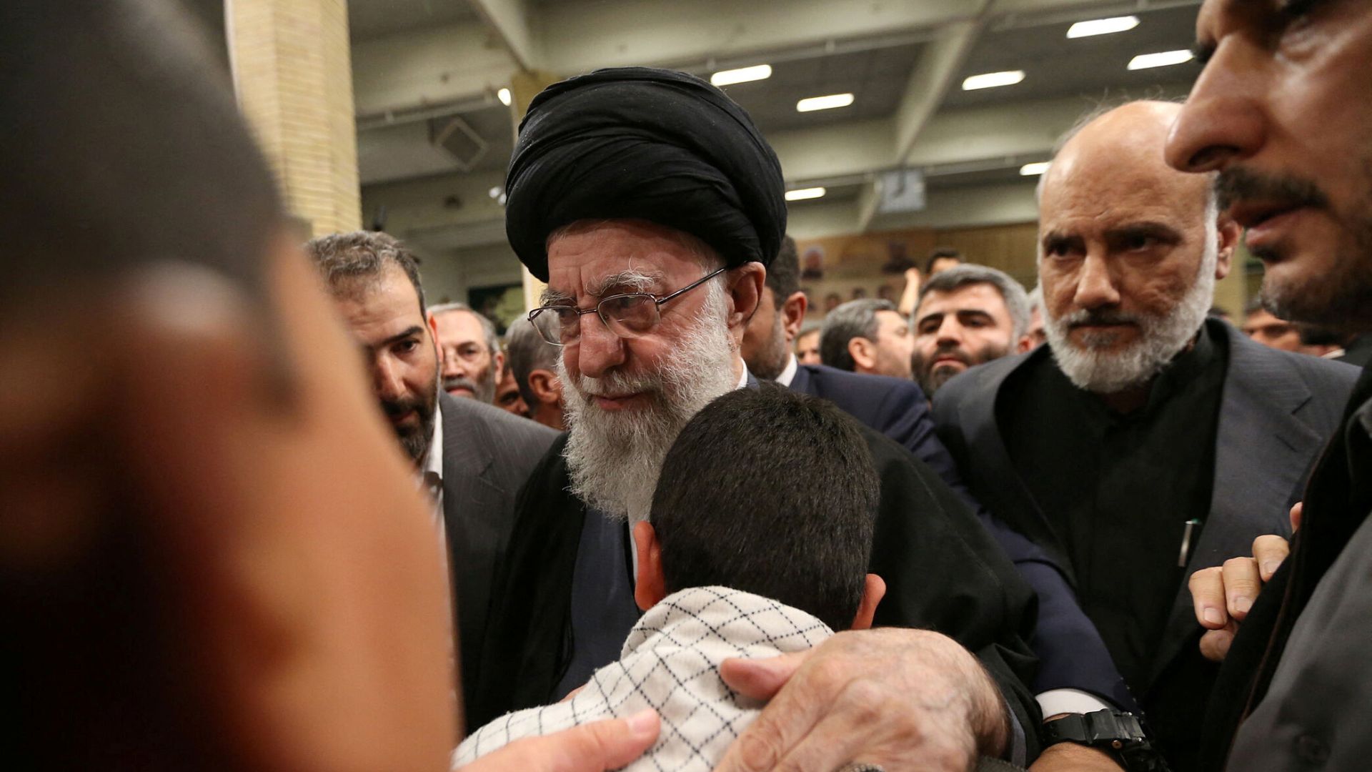 Khamenei, meets with the family of one of the members of the Islamic Revolutionary Guard Corps killed in the Israeli airstrike on the Iranian embassy complex in Damascus. /WANA /Handout