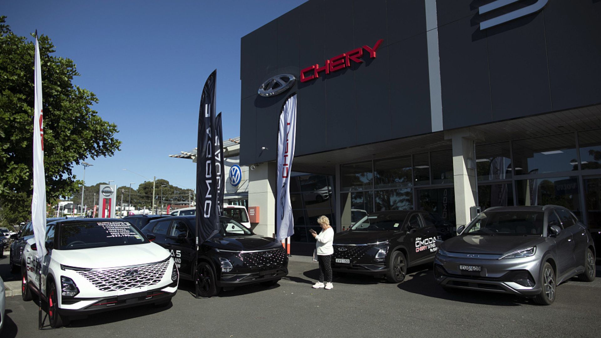 Chery Automobile dealerships like this one in Sydney, Australia could become common in Italy. /Brent Lewin/Bloomberg via Getty Images