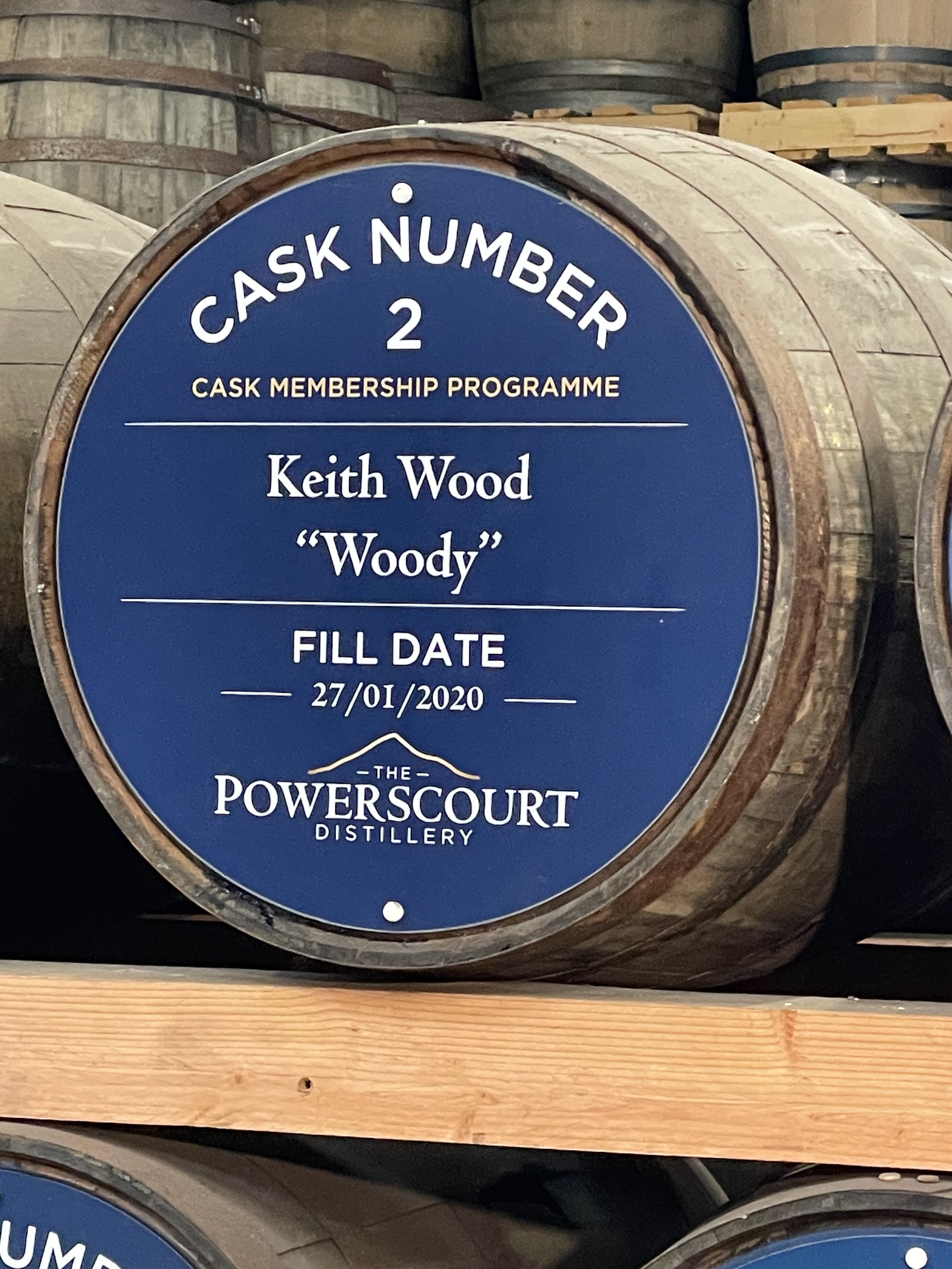 A famous rugby player has his own cask. 