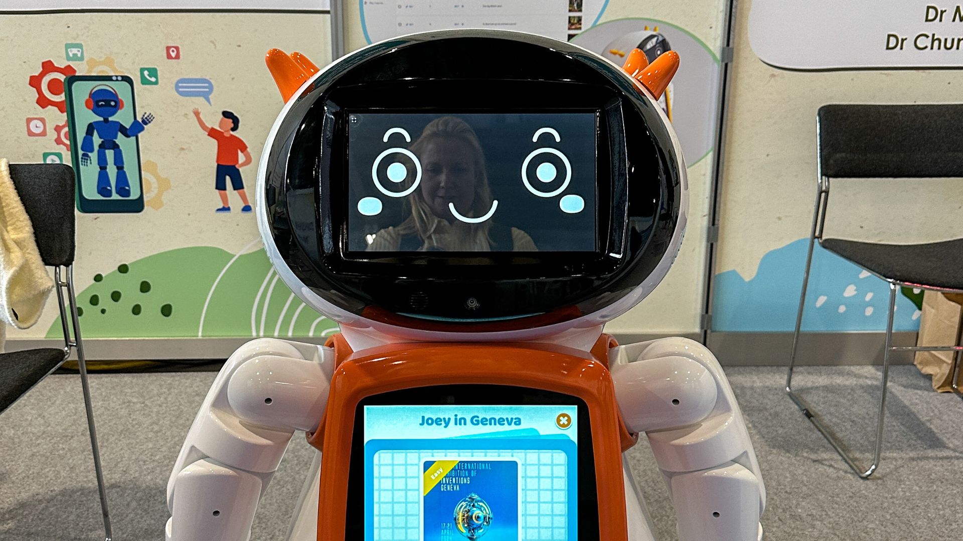 Social robot Joey was made at the Education University of Hong Kong. /CGTN/Julia Lyubova